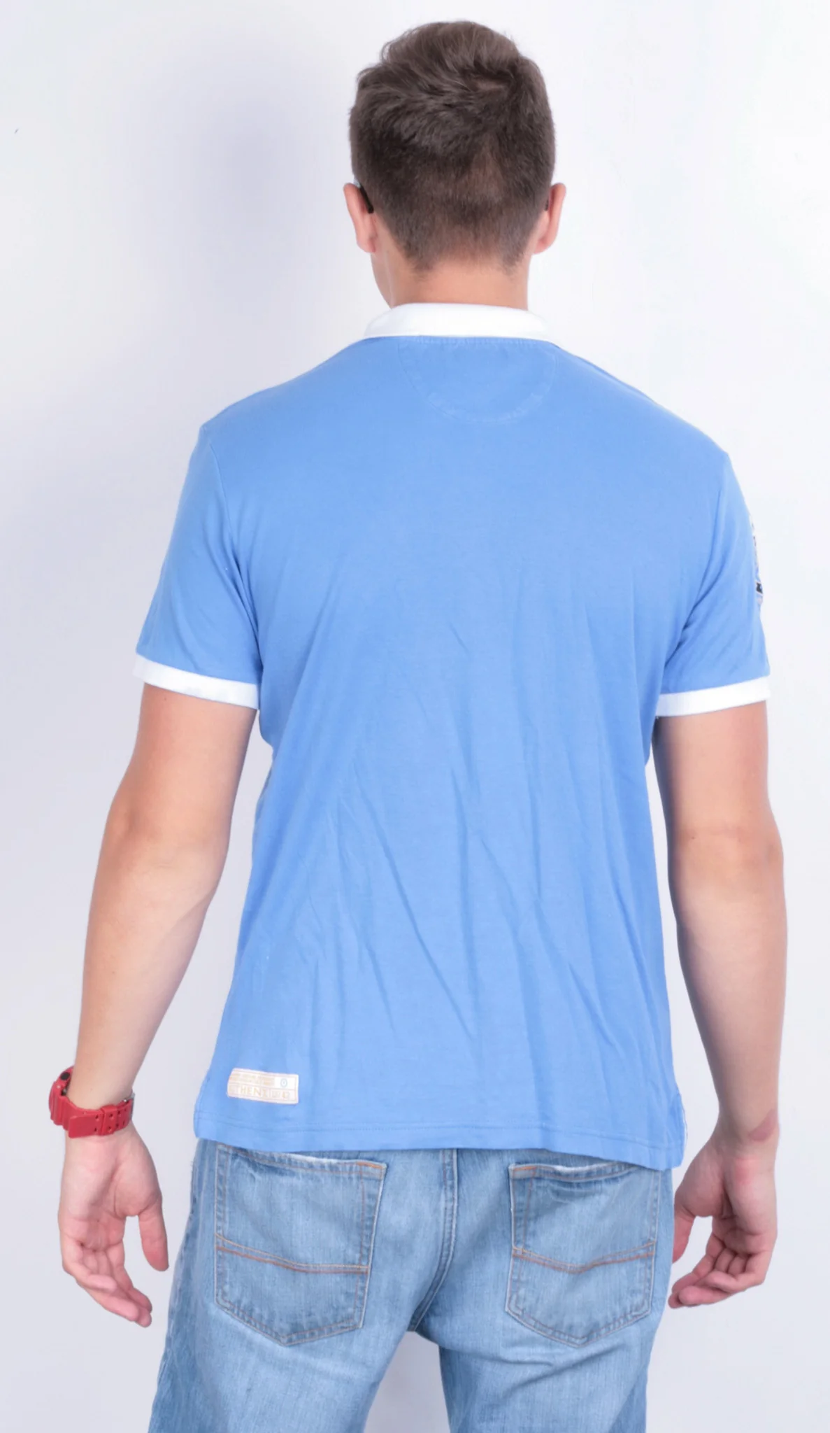 La Martina Mens XL Polo Shirt Blue Short Sleeve Cotton Summer - Image 5