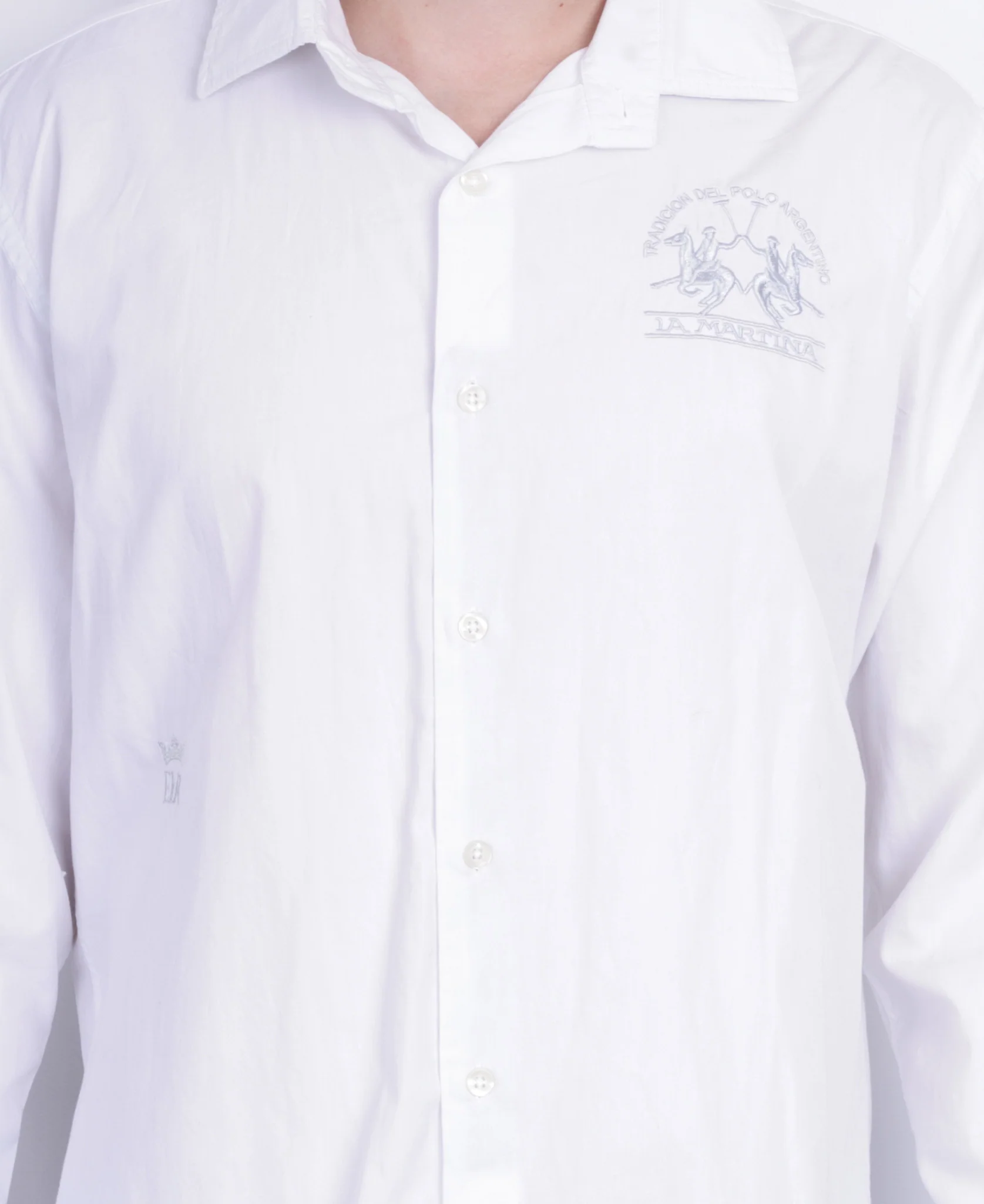 La Martina Mens XXL Casual Shirt White Heritage Cotton - Image 3