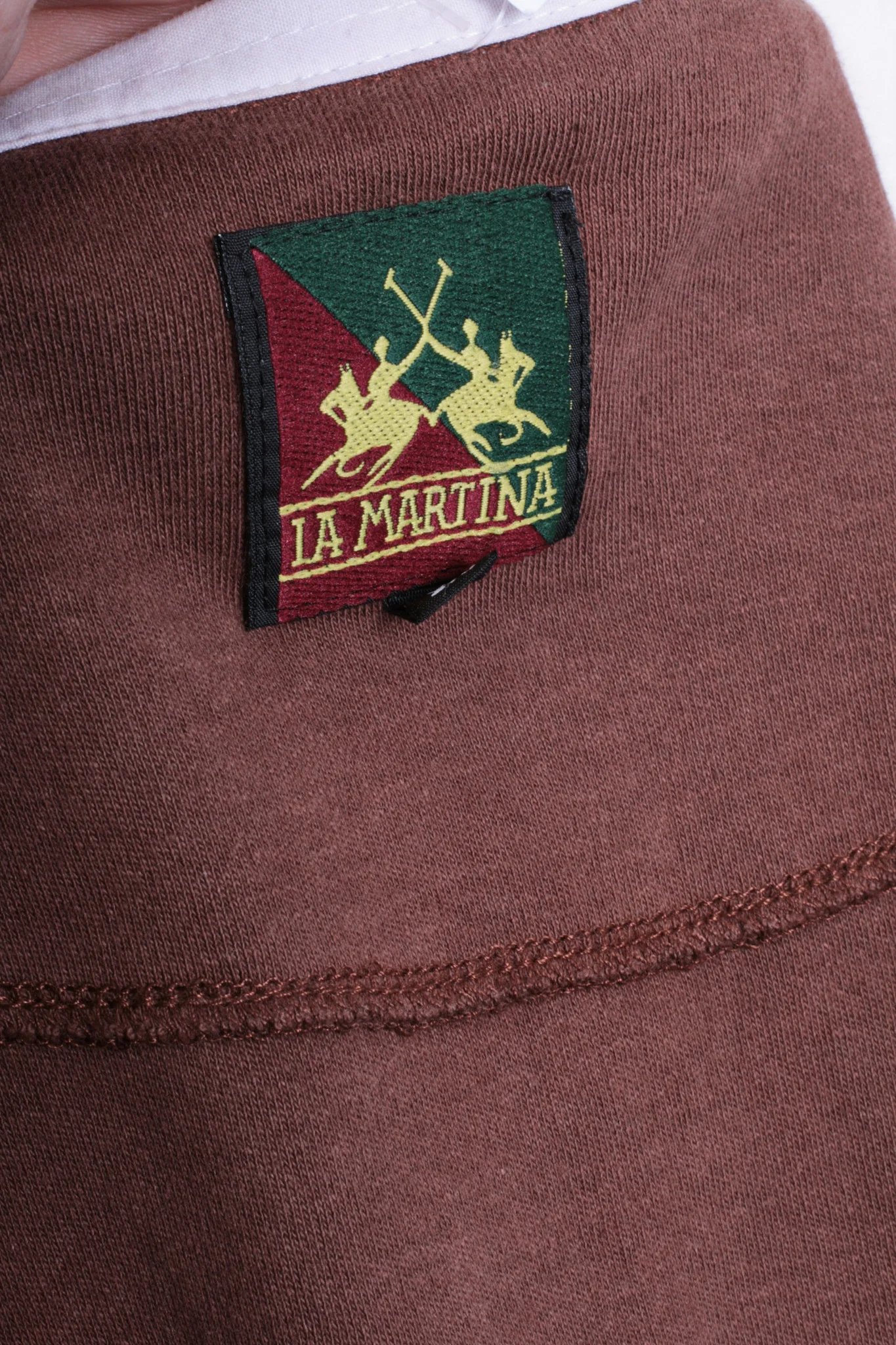 La Martina Womens M Polo Shirt Sport Brown Cotton - Image 3