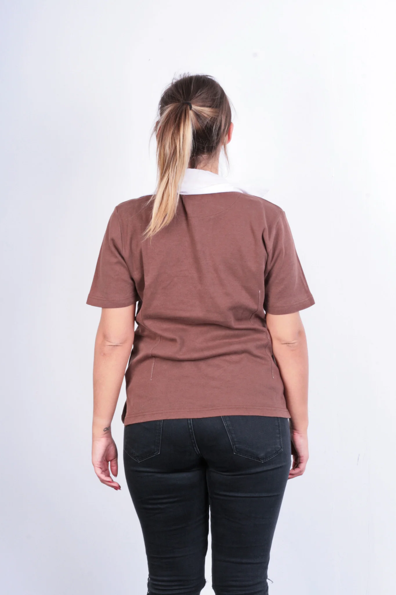 La Martina Womens M Polo Shirt Sport Brown Cotton - Image 4