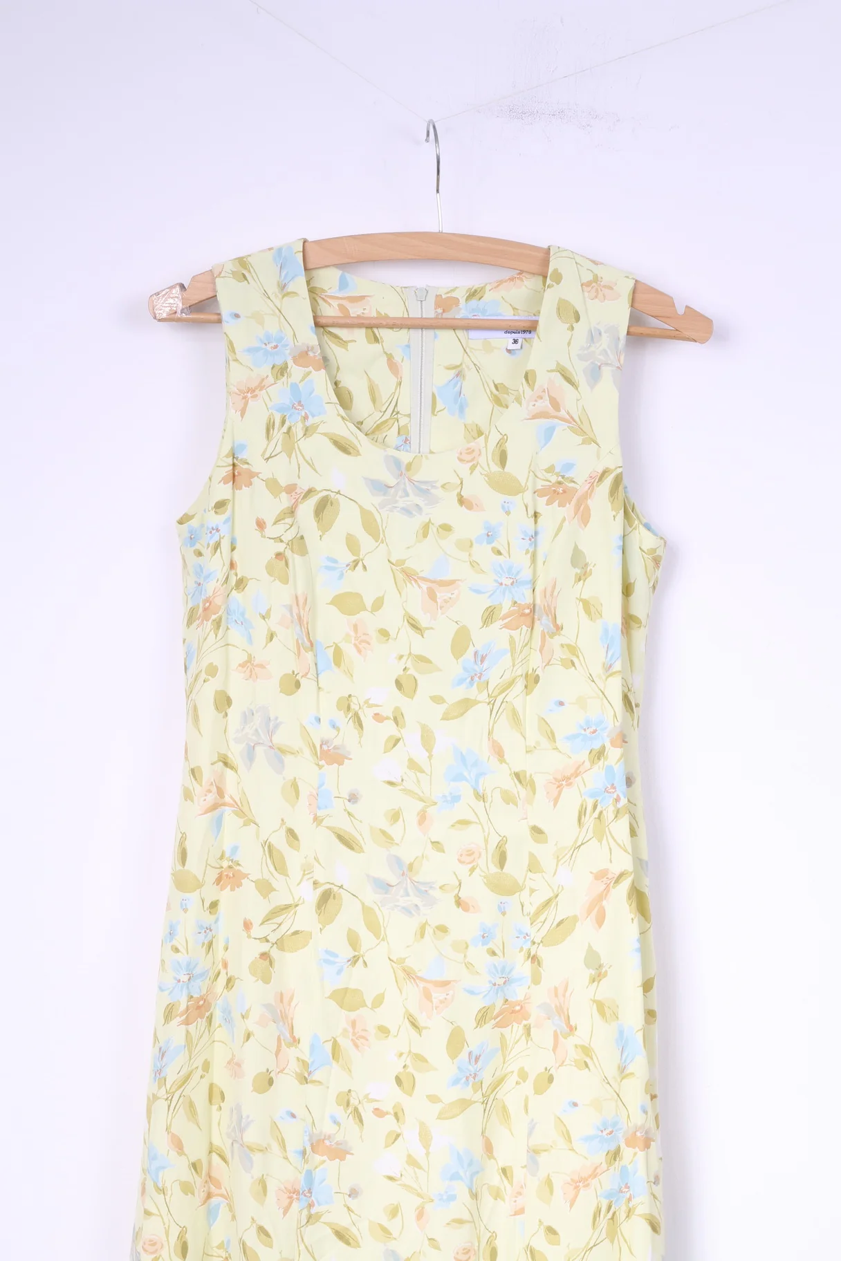 La Rochelle Womens 10 36 S Mini Dress Yellow Flower Printed Sleeveless - Image 2