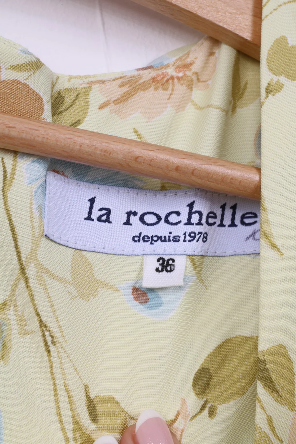 La Rochelle Womens 10 36 S Mini Dress Yellow Flower Printed Sleeveless - Image 4