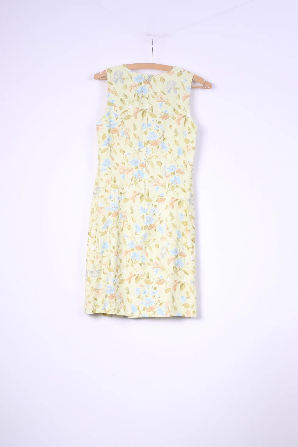 La Rochelle Womens 10 36 S Mini Dress Yellow Flower Printed Sleeveless - Image 5