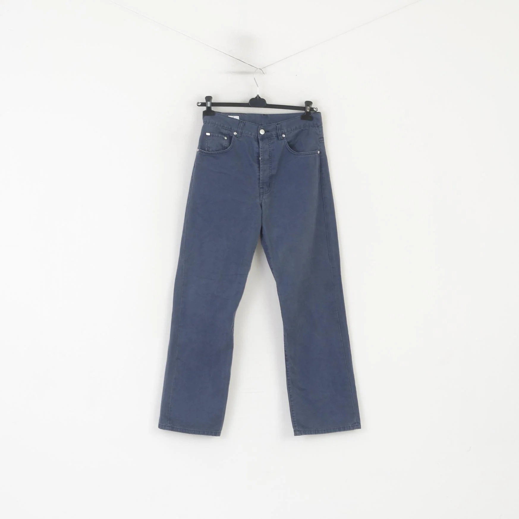 Lacoste Men 30 38 Trousers Blue Cotton Straight Leg Comfort Classic Pants