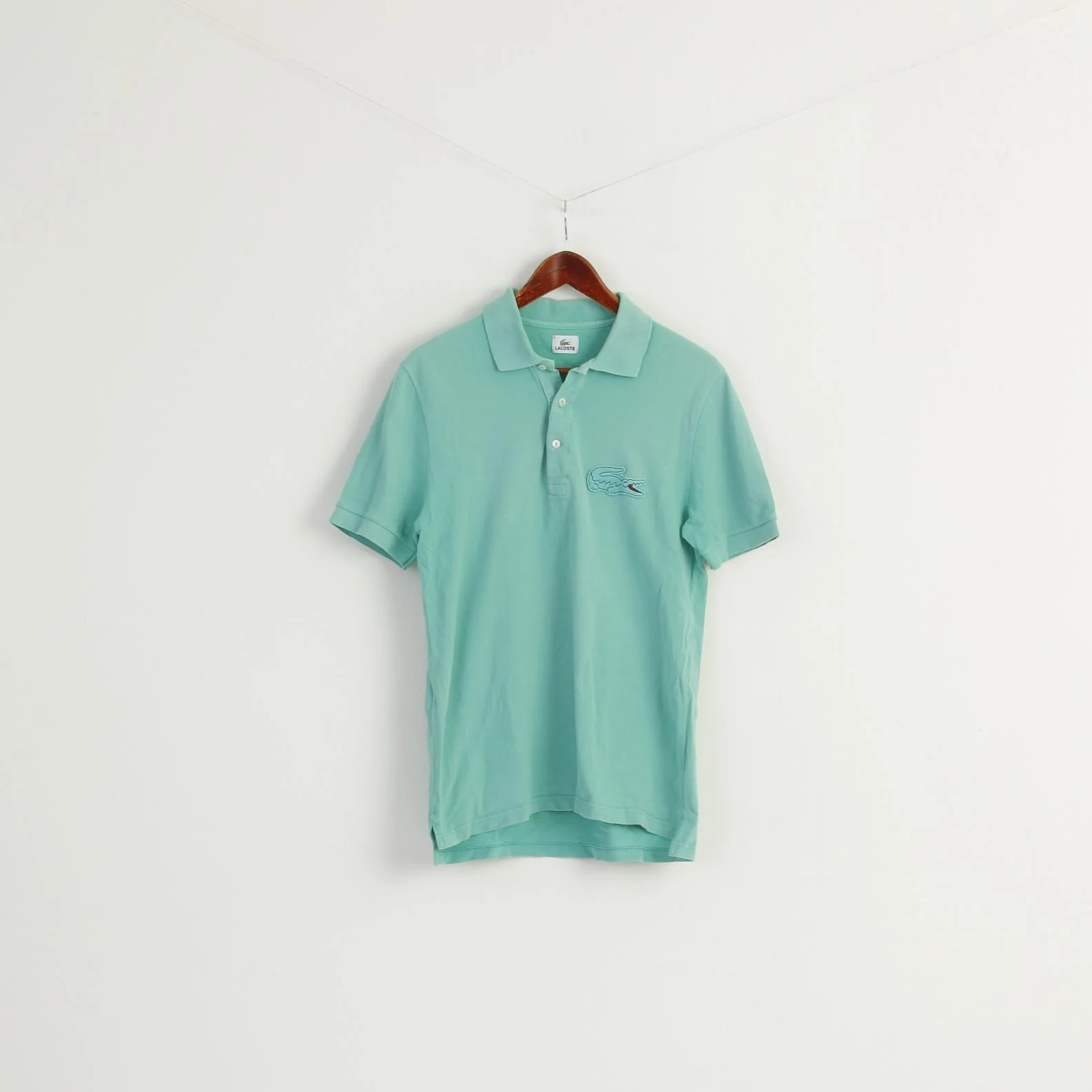 Lacoste Men 4 L Polo Shirt Green 100% Cotton Vintage Slim Fit Casual Top - Image 2