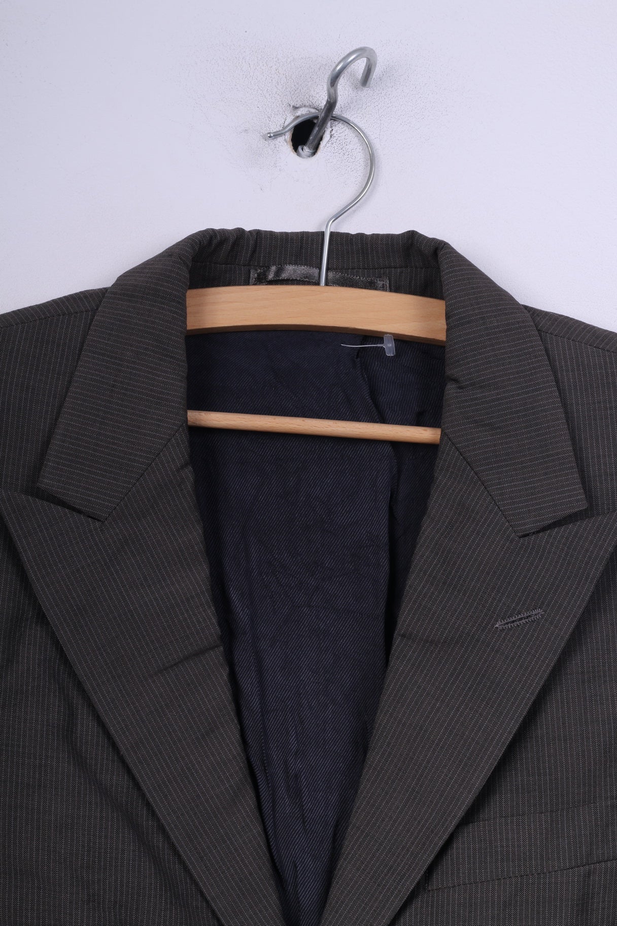 Lambretta Mens 38'' R S Blazer Jacket Single Breasted Striped Wool - Image 2