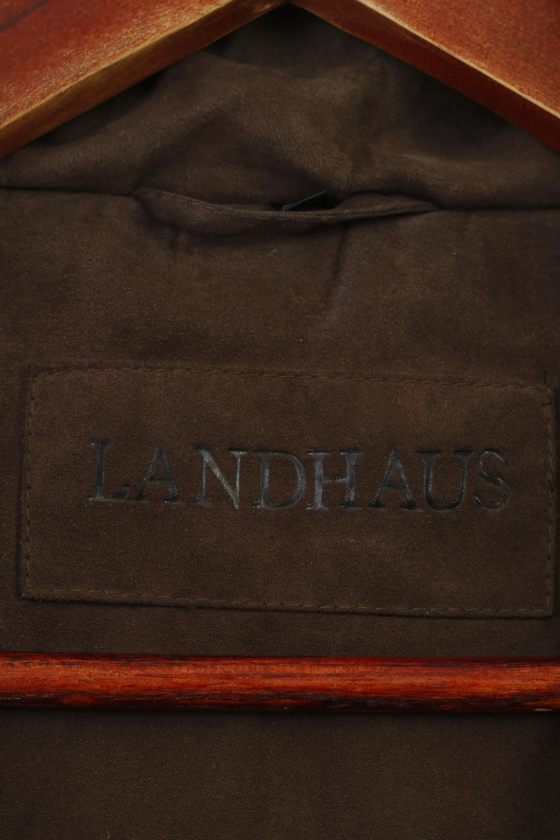 Landhaus Men 56 XL Jacket Brown Full Zipper C&A Collar Vintage Padded  Top - Image 6