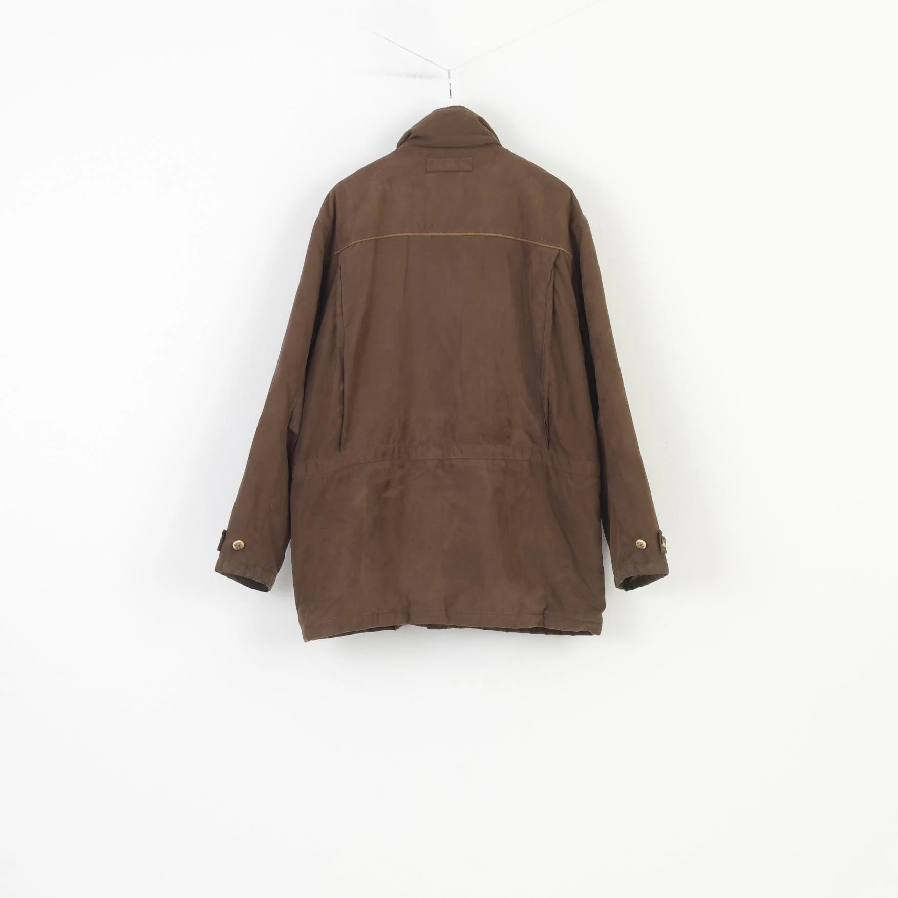 Landhaus Men 56 XL Jacket Brown Full Zipper C&A Collar Vintage Padded  Top - Image 8