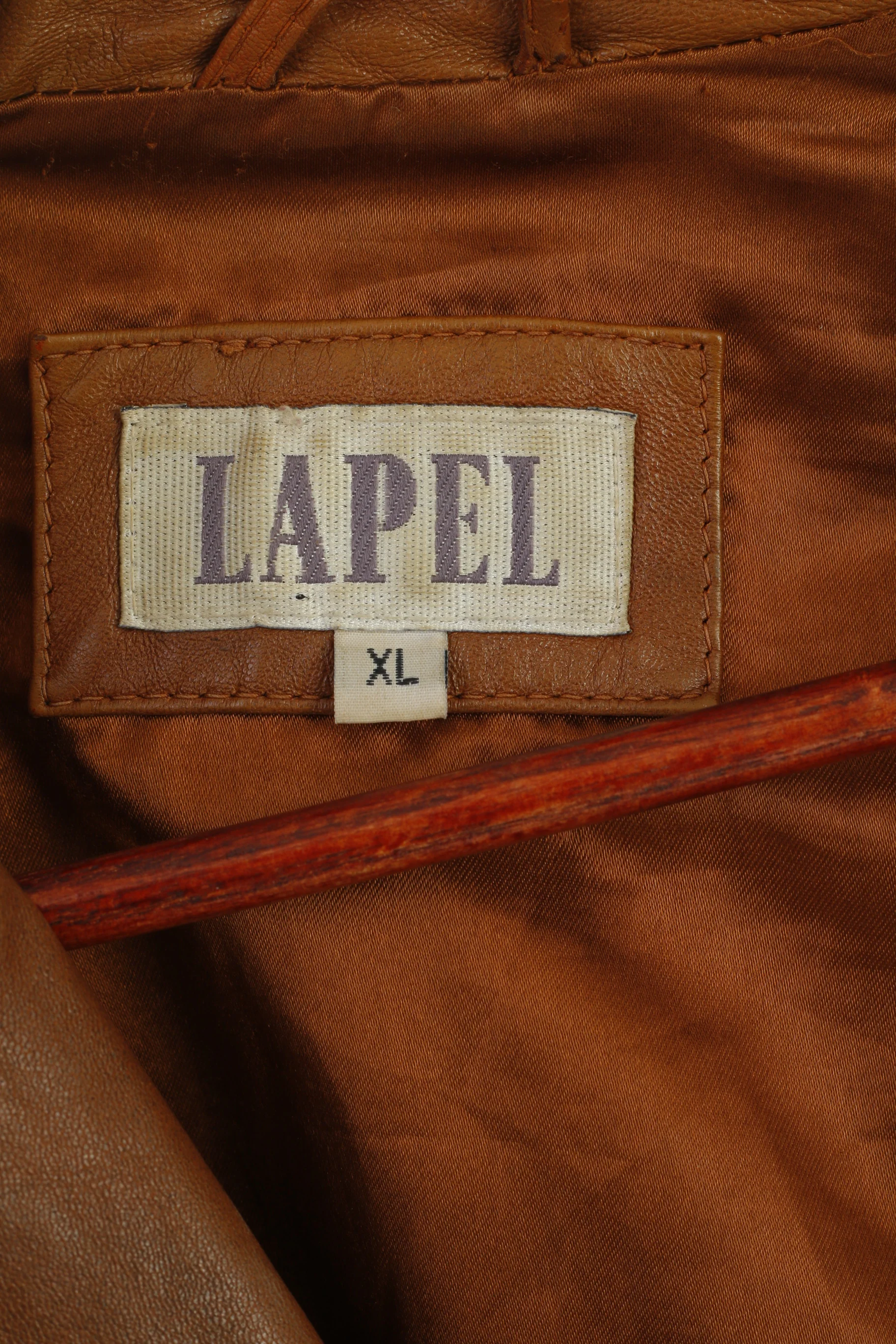 Lapel Women XL (L) Jacket Camel Leather Western Vintage Single Breasted Blazer - Image 6