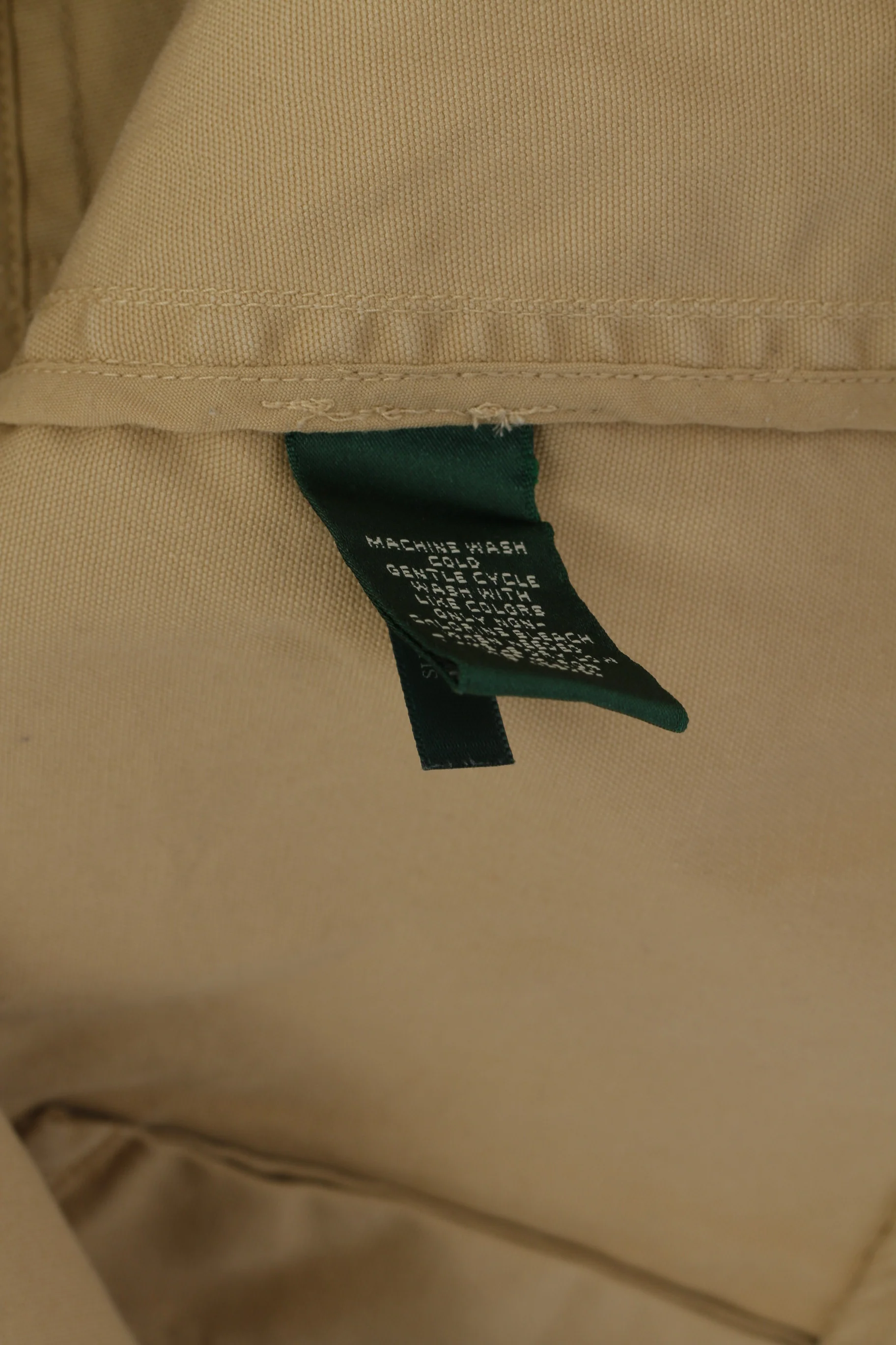 LAUREN Ralph Lauren Women 12 Blazer Beige Cotton Stretch Single Breasted Jacket - Image 6