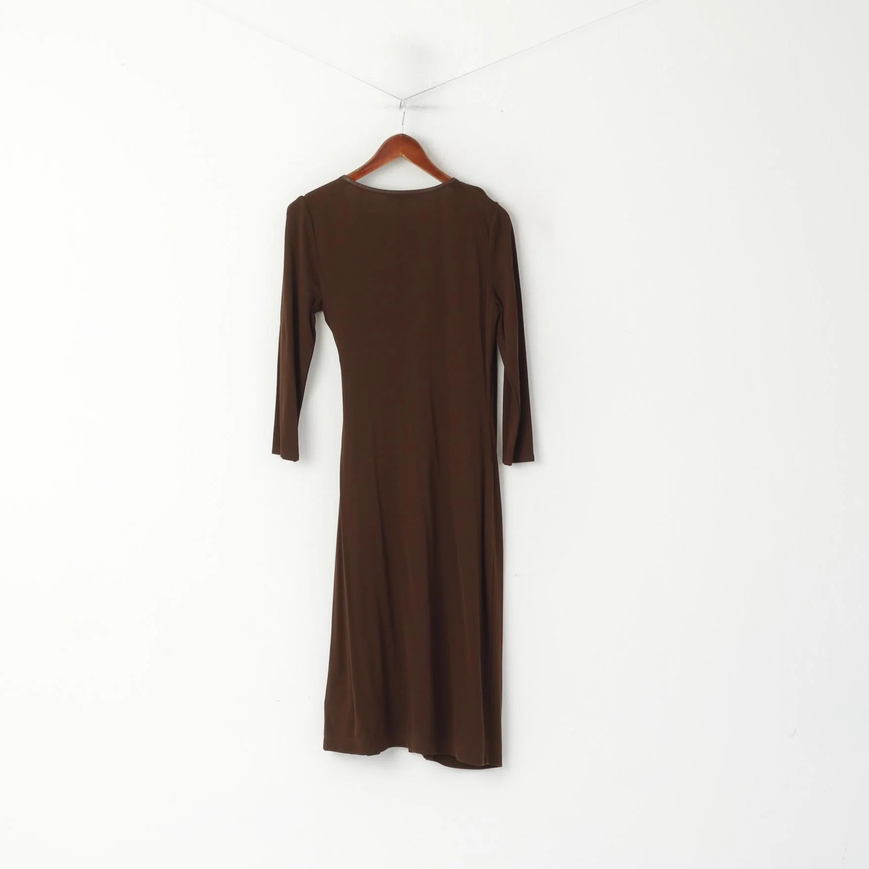 Lauren Ralph Lauren Womens 8 S Overlay Brown Long Tunic Open Thin Material Elegant Belted Top - Image 7