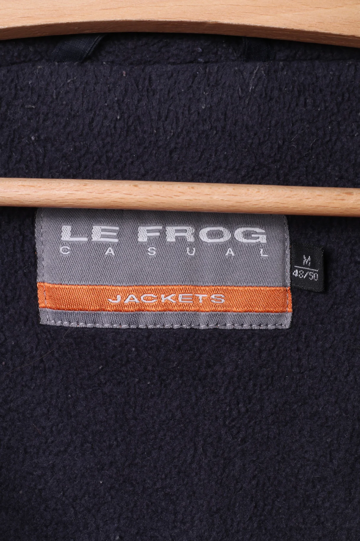 Le Frog Casual Mens M 48/50 Winter Jacket Padded Full Zipper Hidden Hood - Image 5