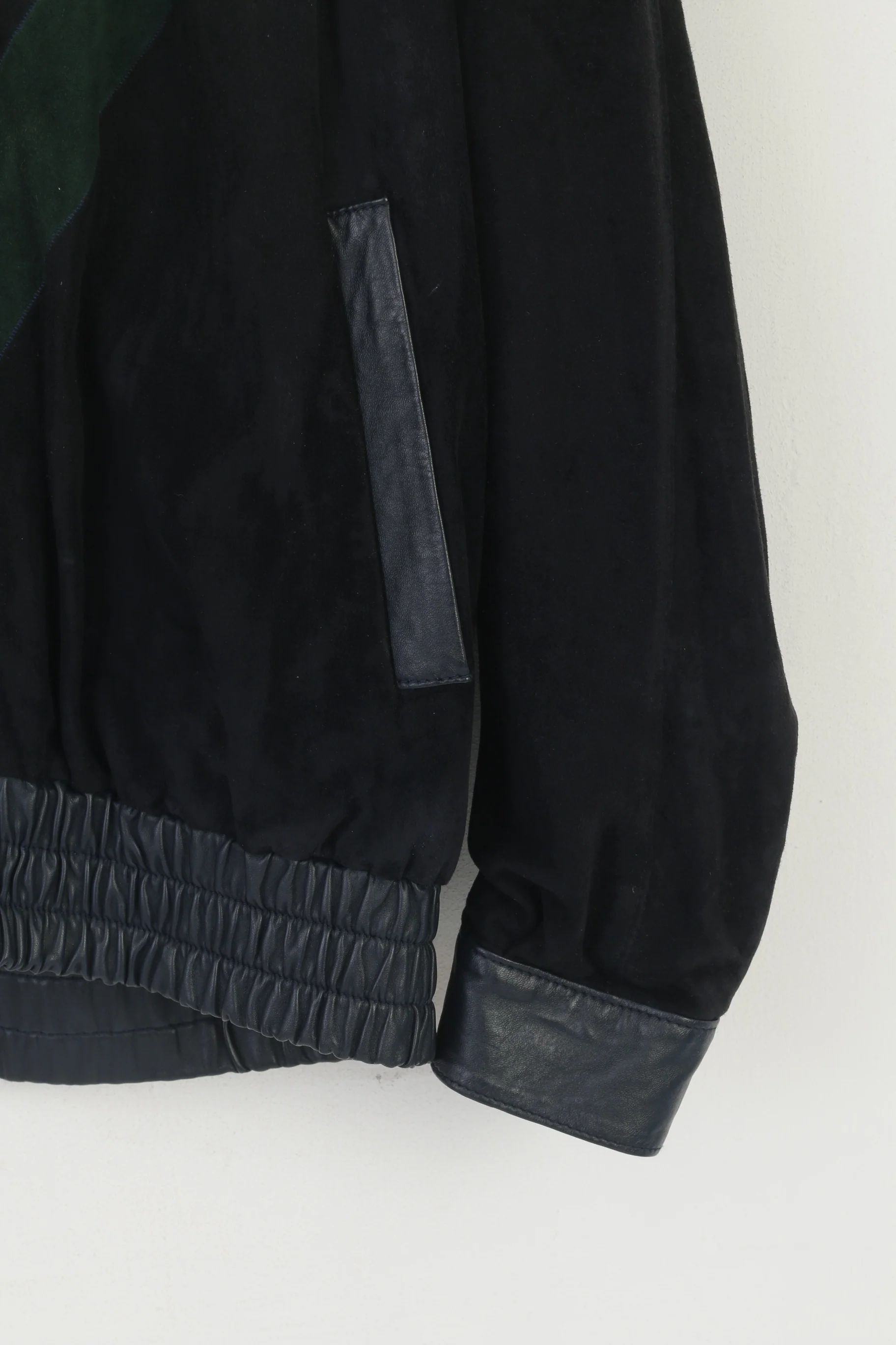 Leder Mode Breitkreuz Men L Jacket Navy Vintage Leather Shoulder Pads Retro Top - Image 4