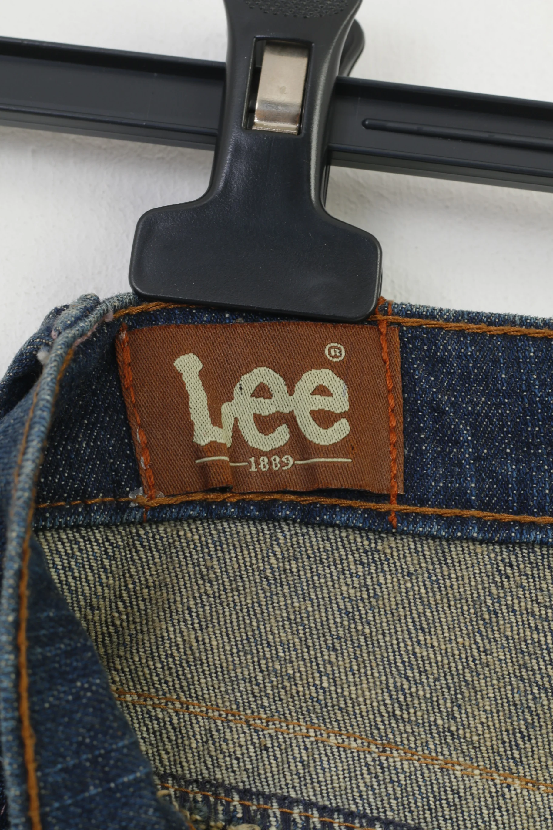 Lee Women 3 M Trousers Capri Navy Jeans Denim Cotton Vintage Pants - Image 5