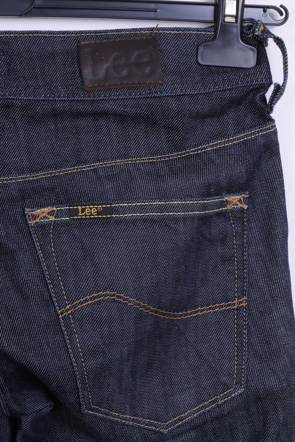 Lee Womens W26 L33 Trousers Cotton Denim Navy Jeans - Image 4