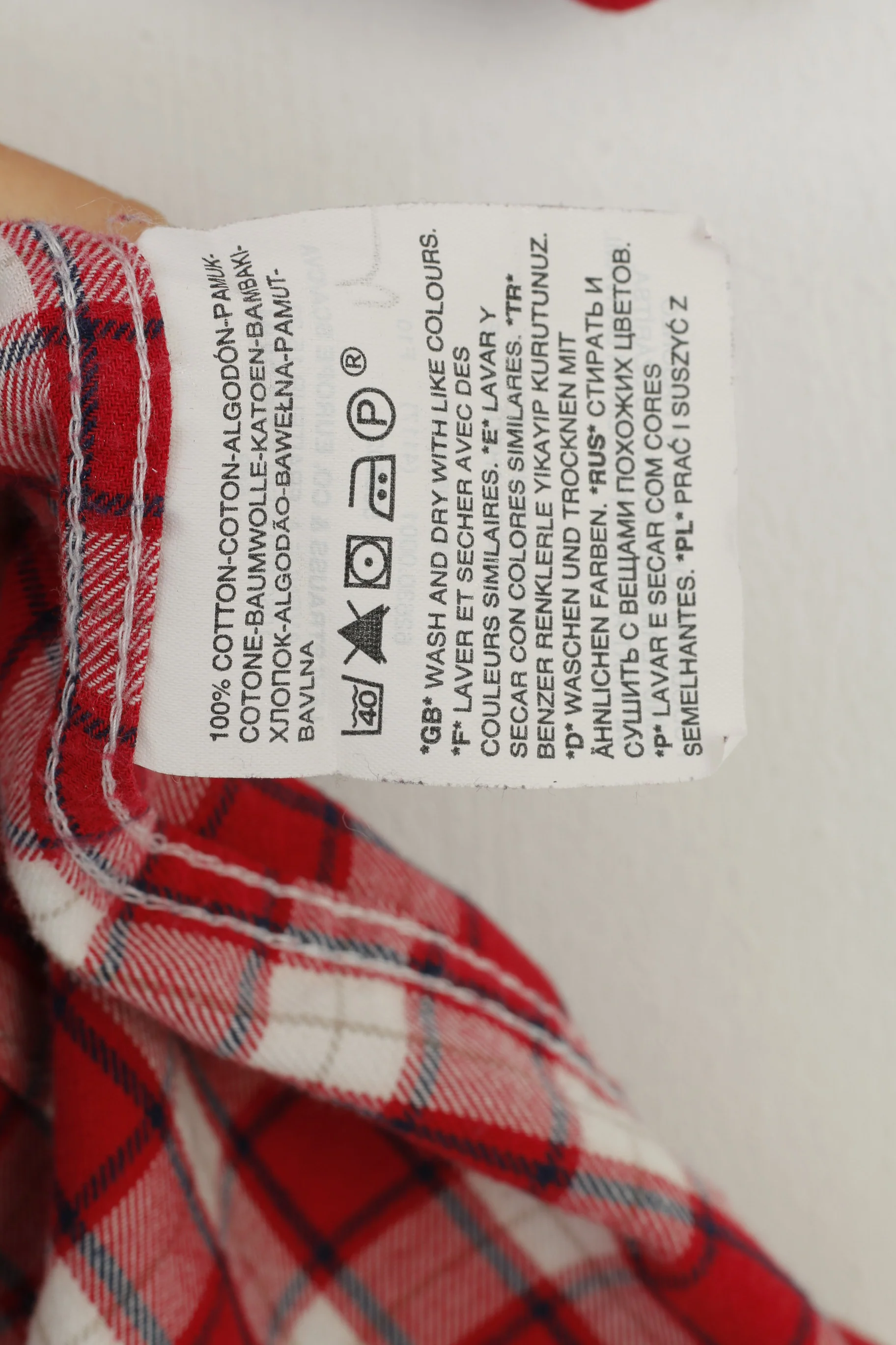 Levi's Men S Casual Shirt Red Checkered Snap Bottoms Cotton Short Sleeve Top - Image 7