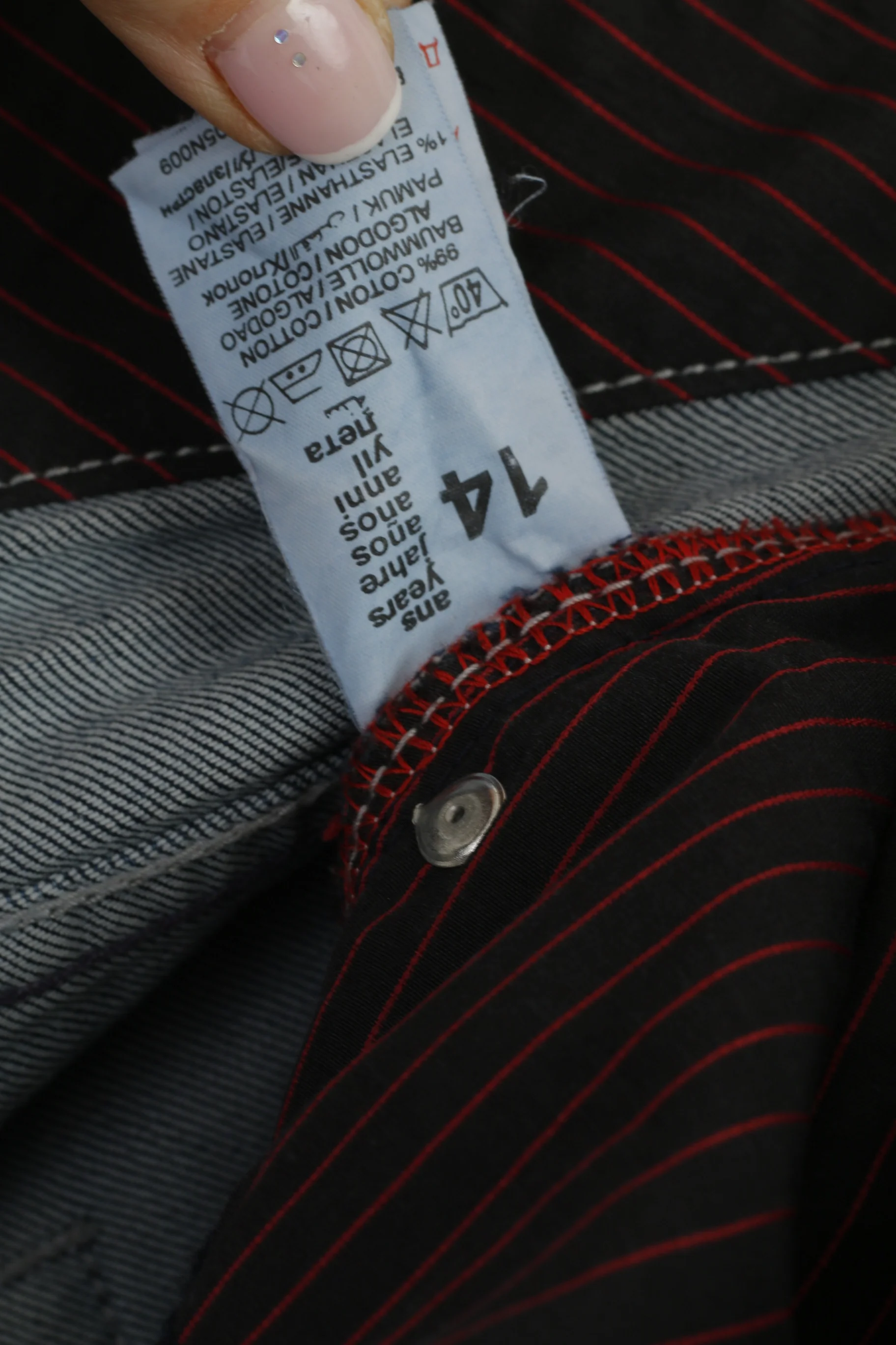 Levi's Red Tab Youth 14 Age Jeans Trousers Cotton Blue Denim Classic Pants - Image 3