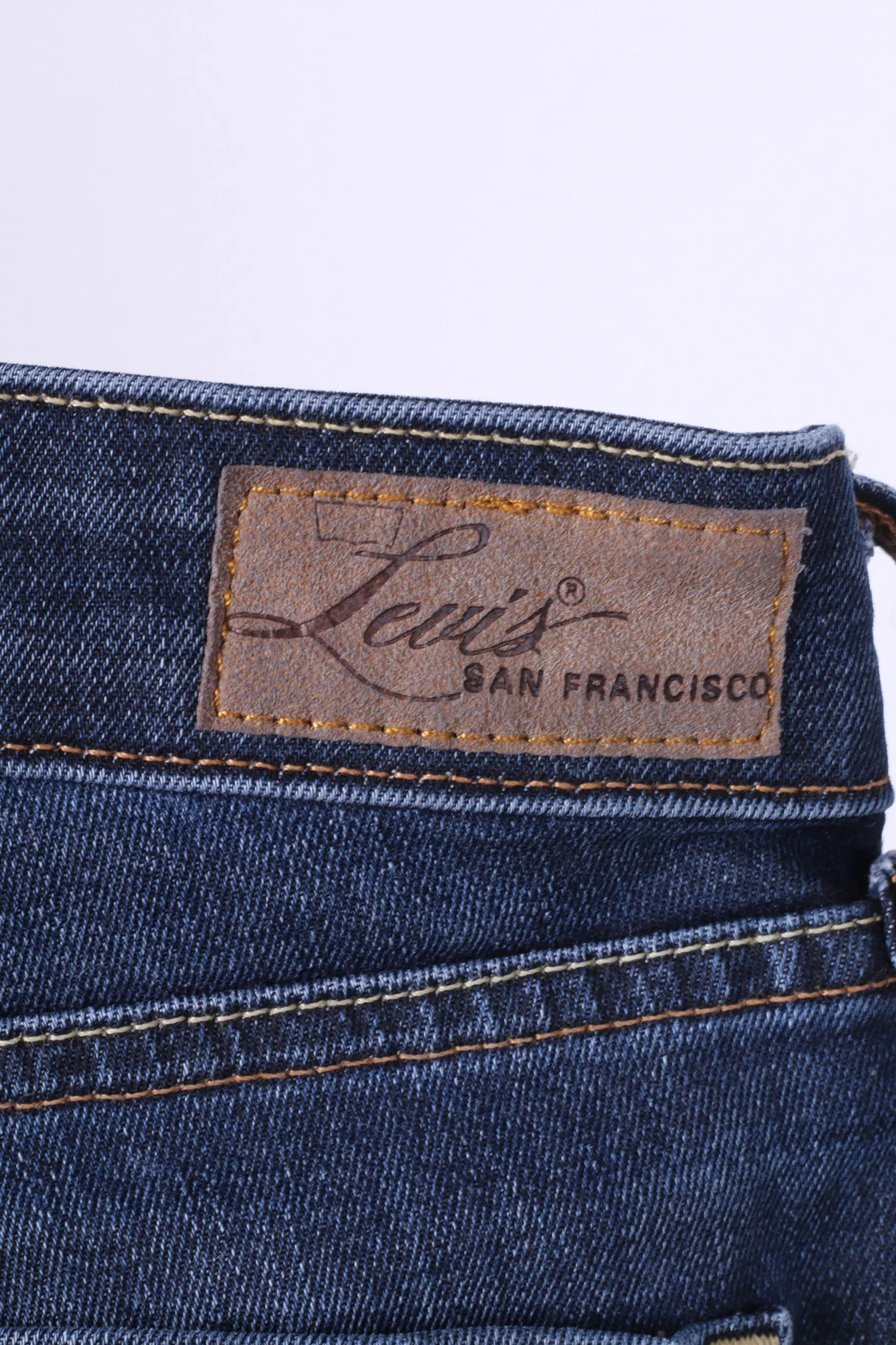 Levis San Francisco Womens 28 Trousers Denim Jeans Navy Denim Curve Straight Leg Cotton - Image 6