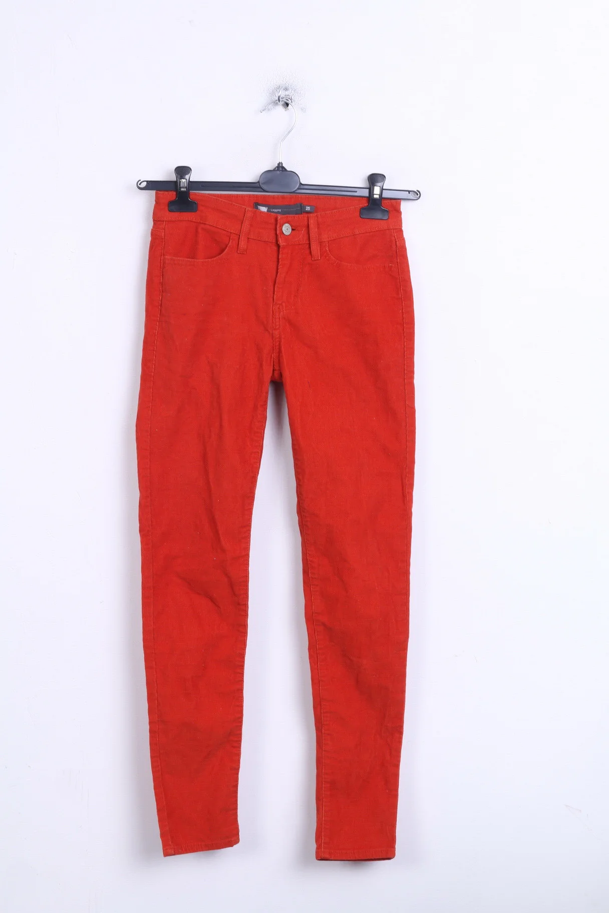 Levis Strauss&Co Womens W25 L29 Trousers Red Legging Cotton Corduroy