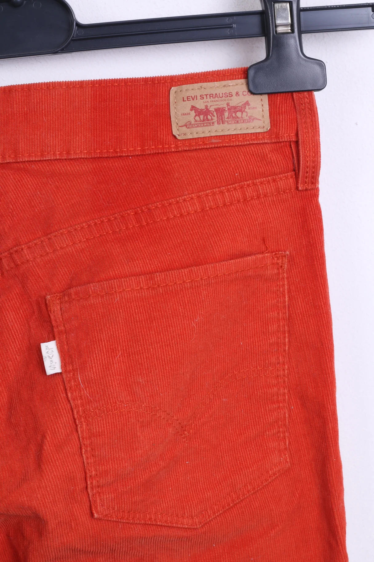 Levis Strauss&Co Womens W25 L29 Trousers Red Legging Cotton Corduroy - Image 5