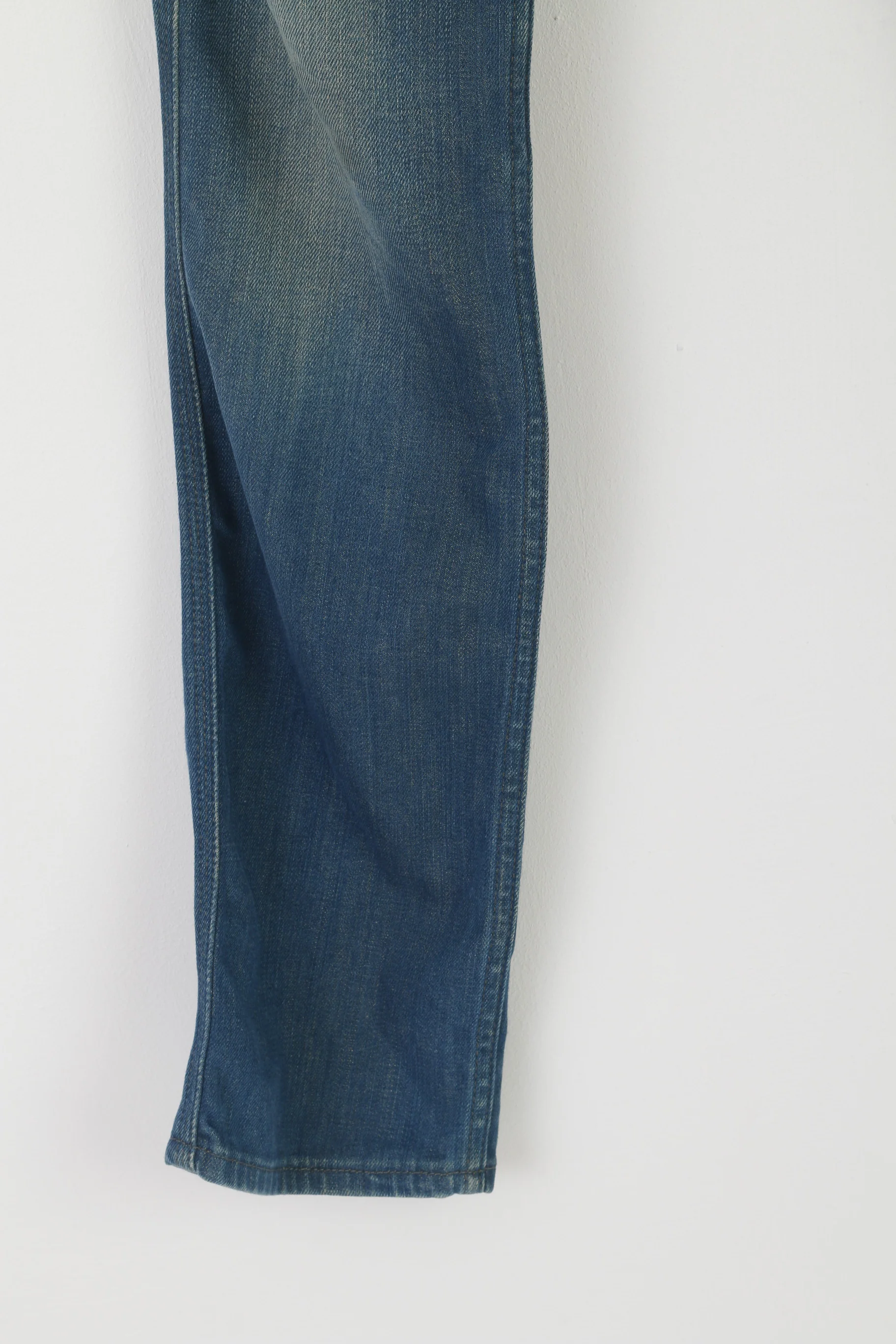 Levi's Women 30 Jeans Trousers Blue Cotton Vintage Long Straight Low Waist Pants - Image 3