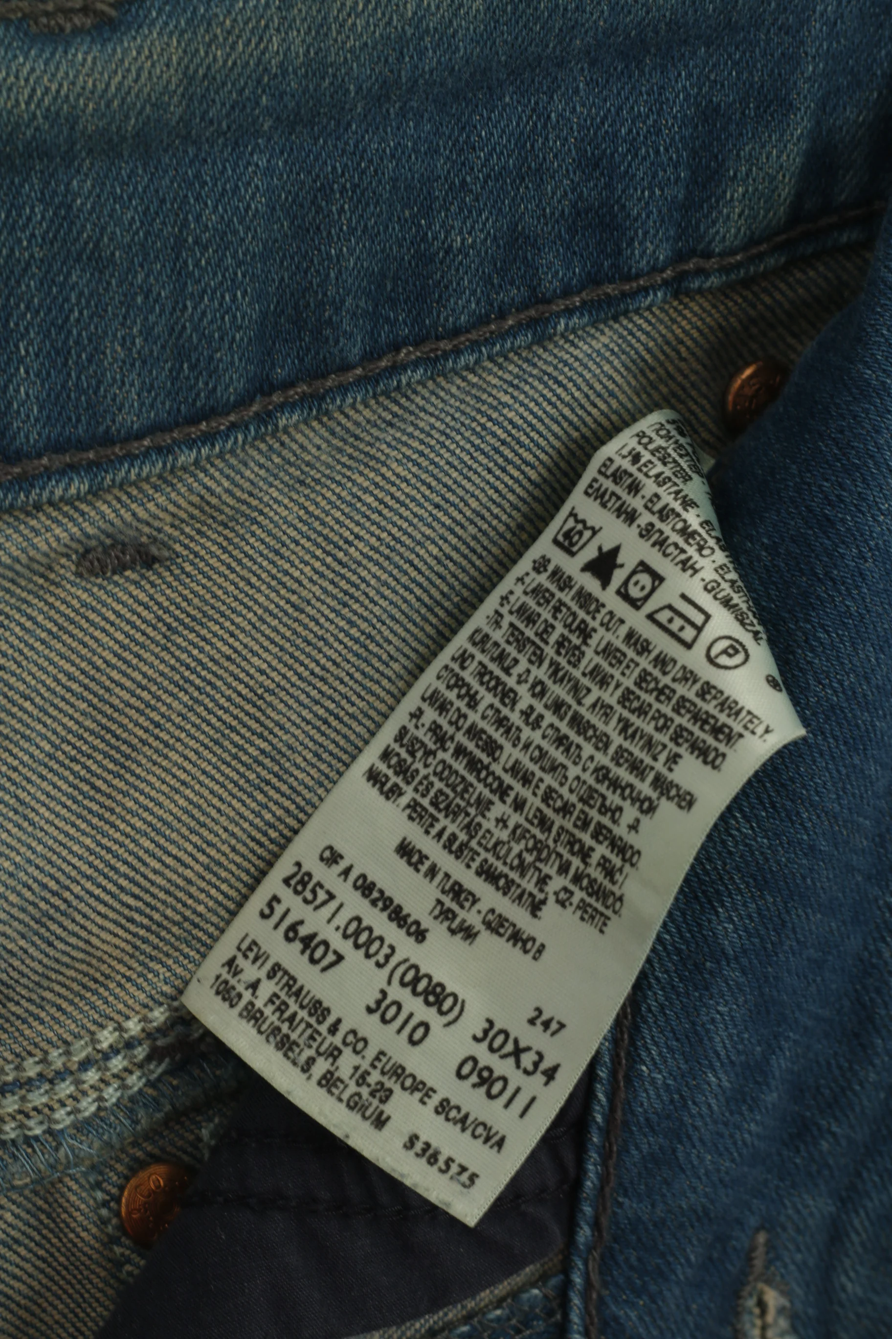 Levi's Women 30 Jeans Trousers Blue Cotton Vintage Long Straight Low Waist Pants - Image 4