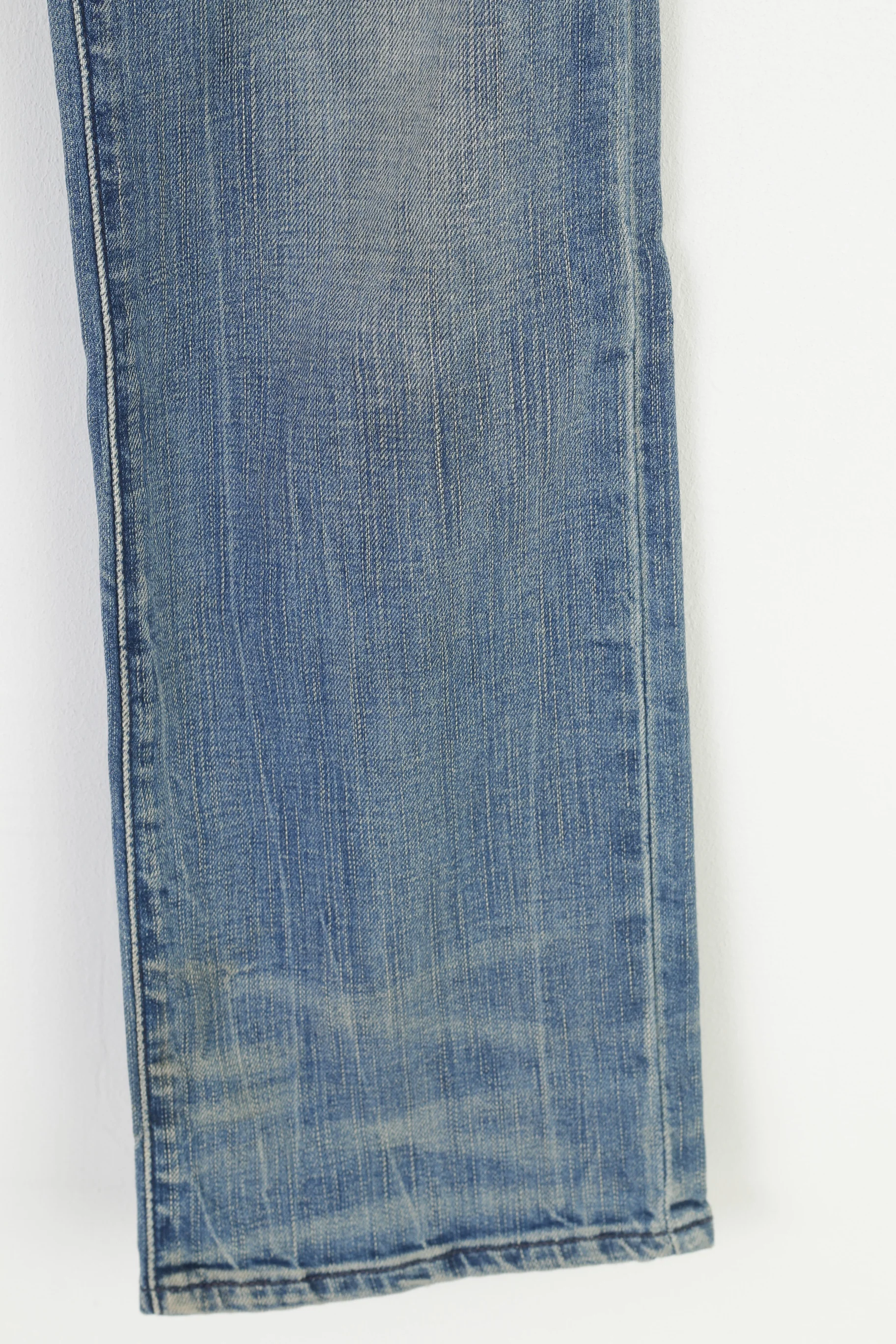 Levis Women 27 Trousers  Blue Cotton Denim Jeans Straight Leg Pants - Image 3