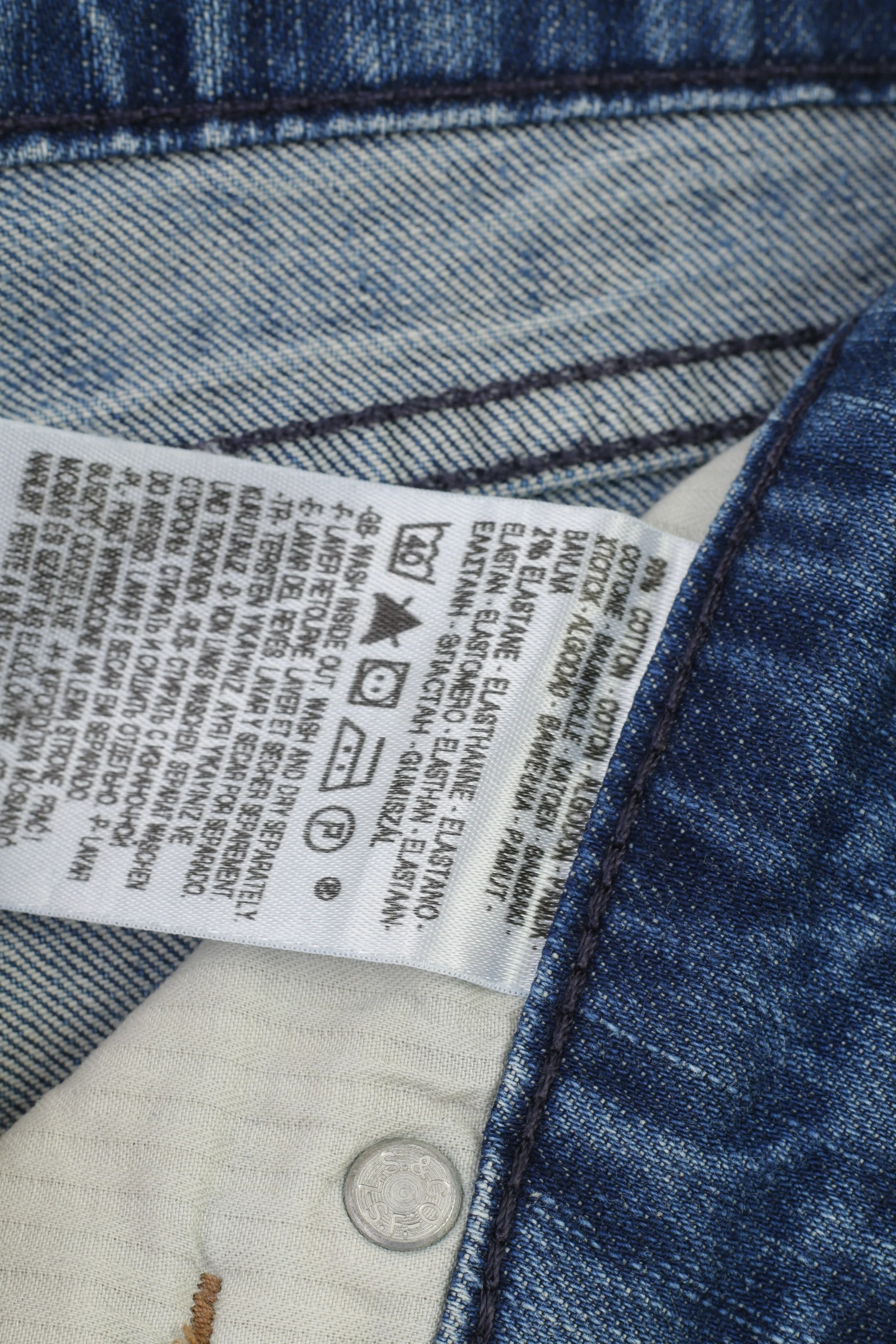 Levis Women 27 Trousers  Blue Cotton Denim Jeans Straight Leg Pants - Image 5