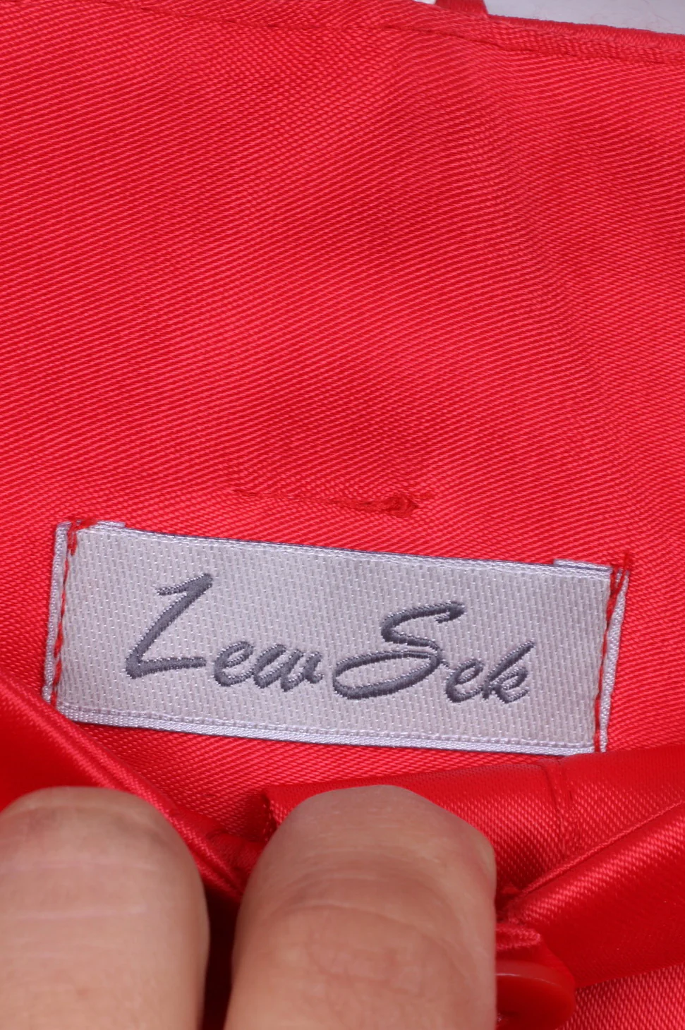 Lew -Sek Womens 42 L Elagant Trousers Shinny Red Straight Leg Pants - Image 3