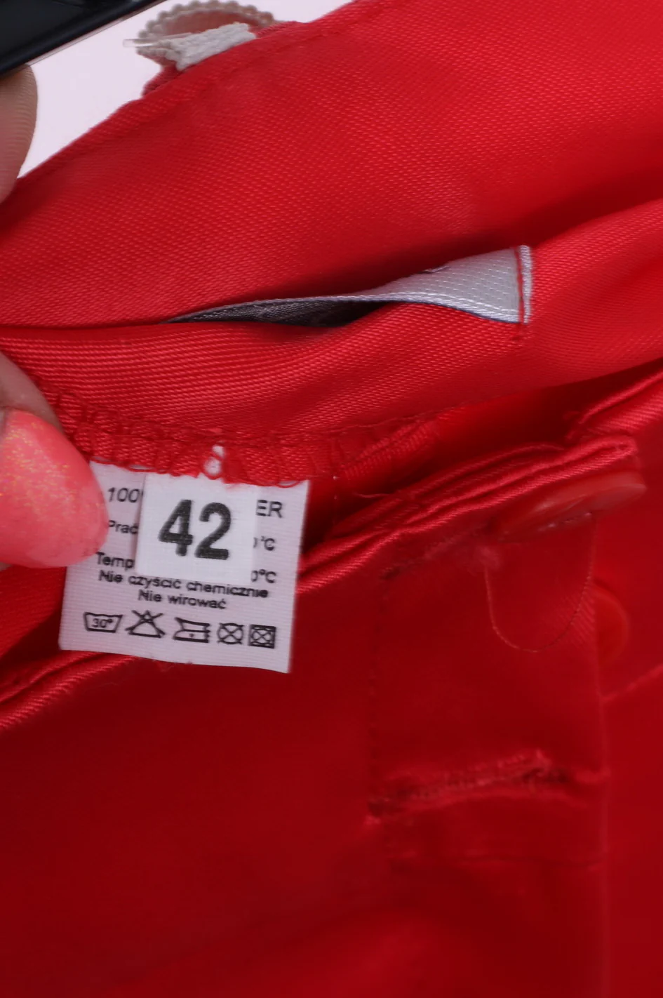 Lew -Sek Womens 42 L Elagant Trousers Shinny Red Straight Leg Pants - Image 5