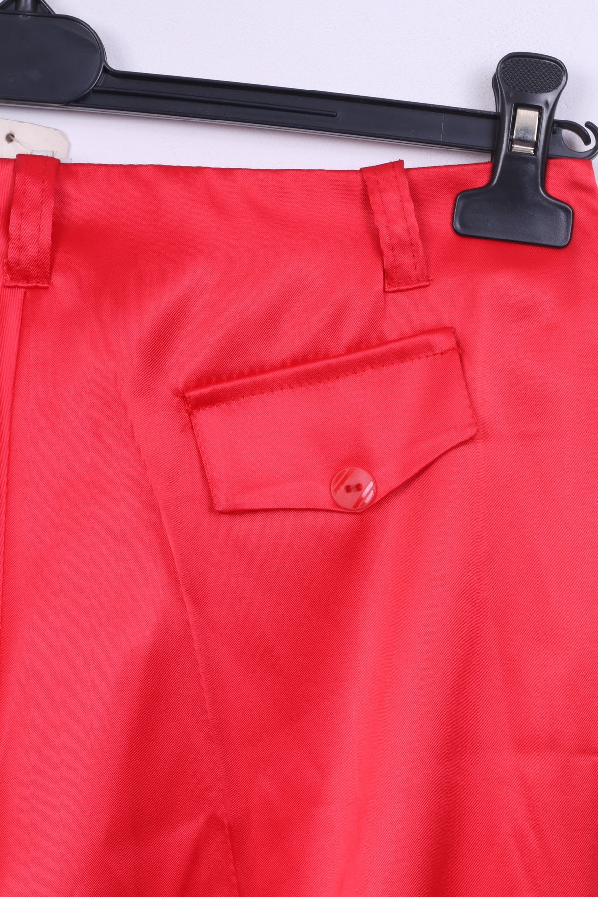 Lew -Sek Womens 42 L Elagant Trousers Shinny Red Straight Leg Pants - Image 6
