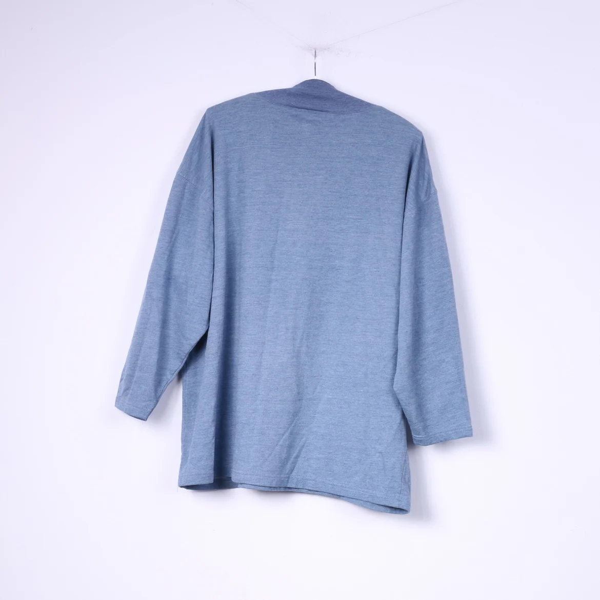 Lindex Collection For Women 42/44 XL Womens Graphic Jumper Zip Neck Blue Cotton - Image 5