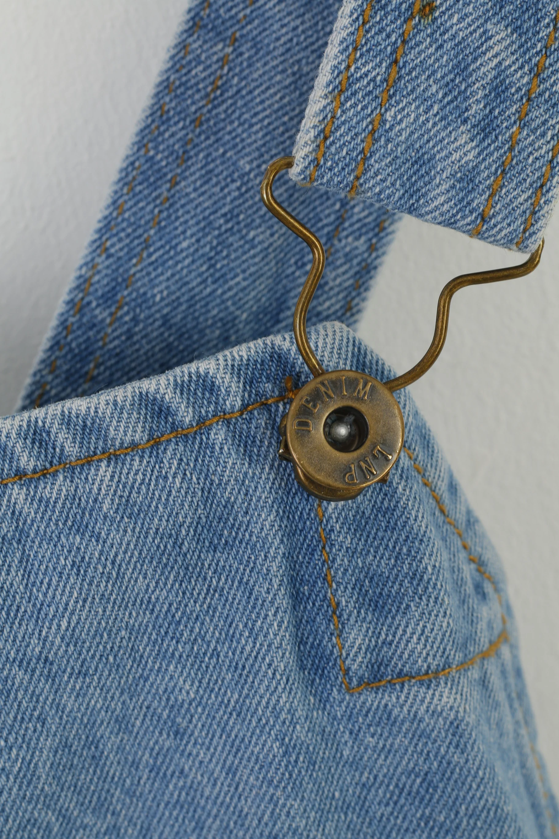Liquor N Poker Men 34 Dungarees Blue Distressed Denim Overalls Unisex - Image 6