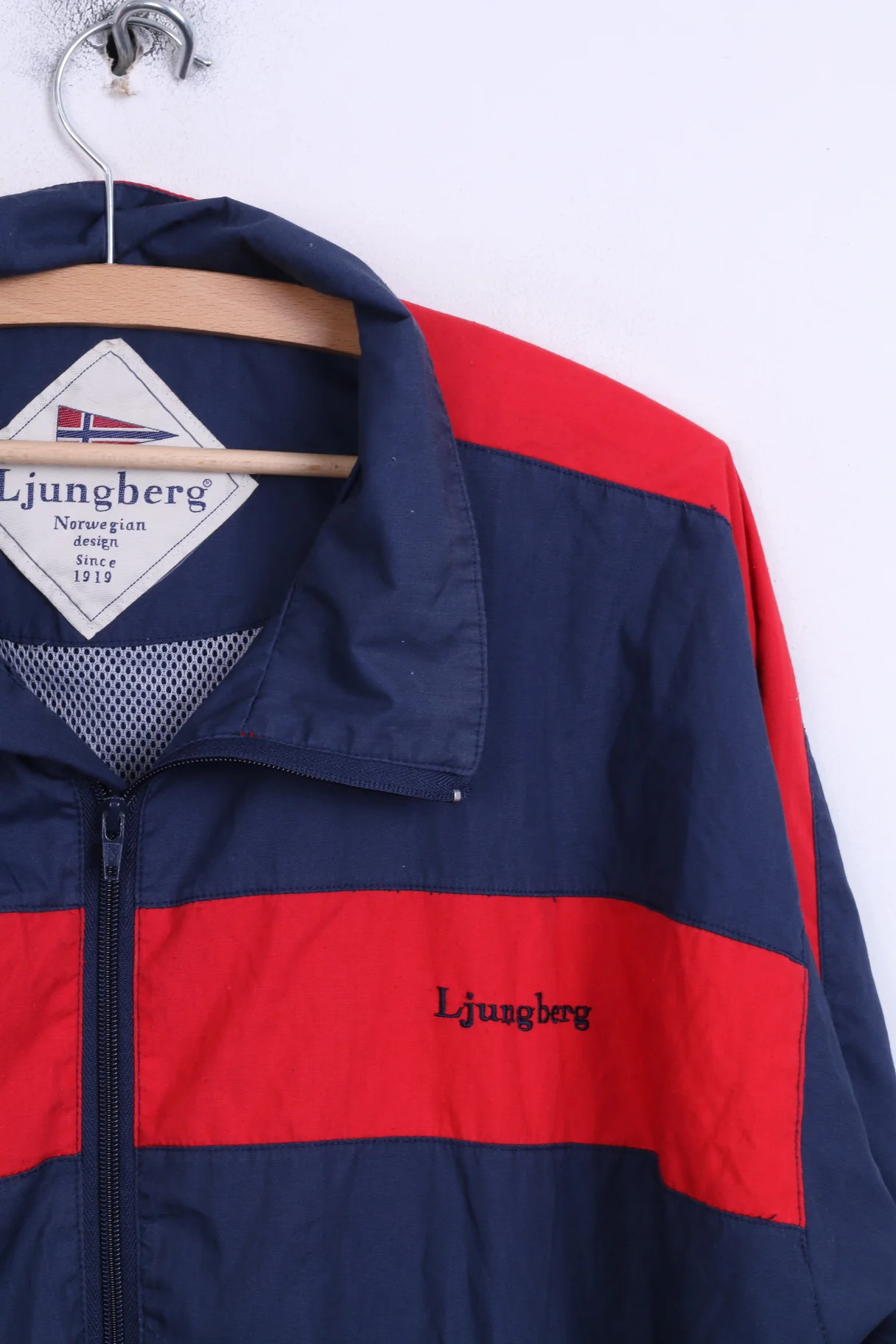 Ljungberg Mens S Jacket Track Top Norwegian Full Zipper Navy Blue Pockets - Image 3