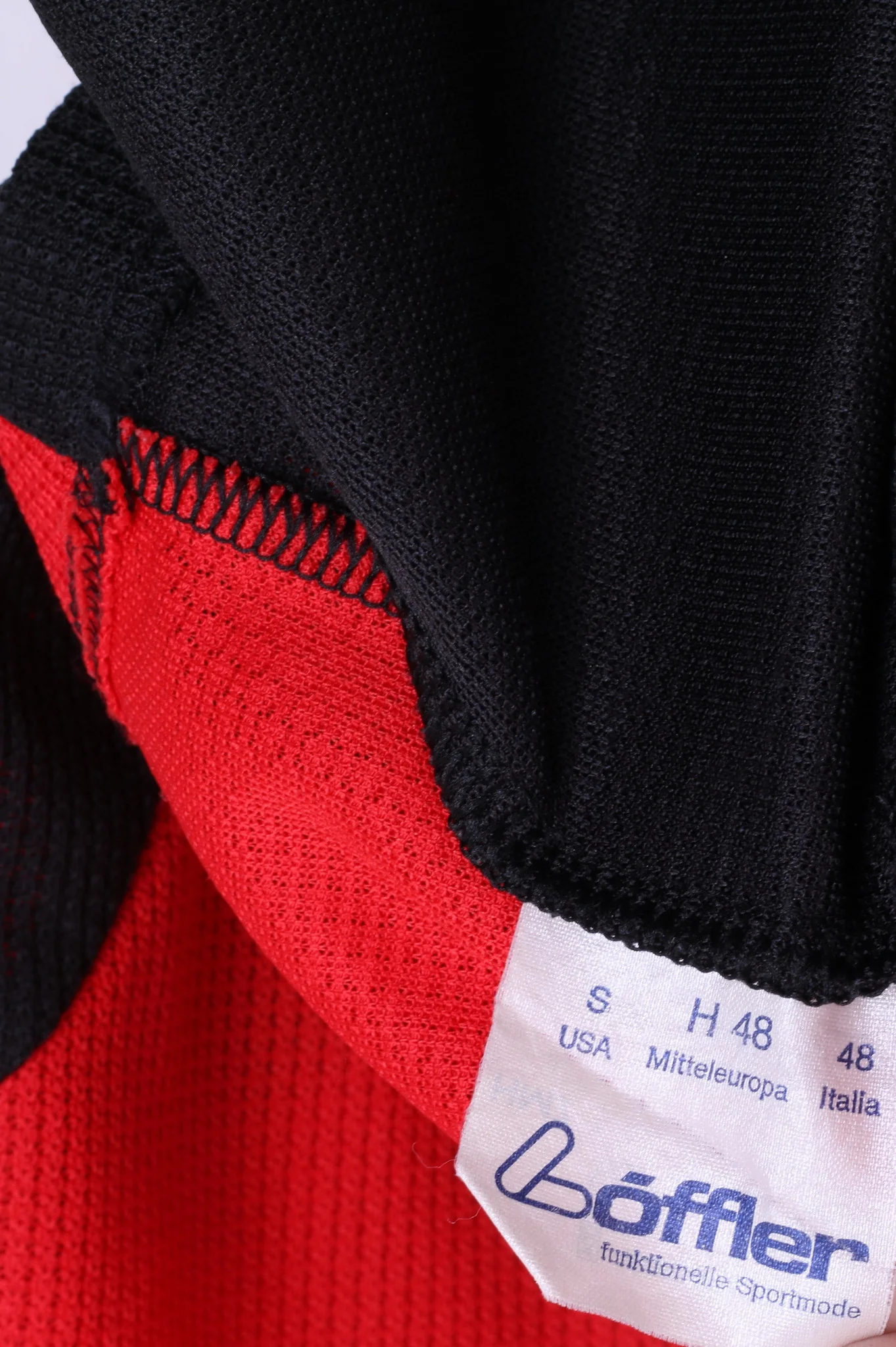 Loffler Mens S Biker Shirt Zip Neck Sportswear Red Summer Short Sleeve Cycling - Image 3