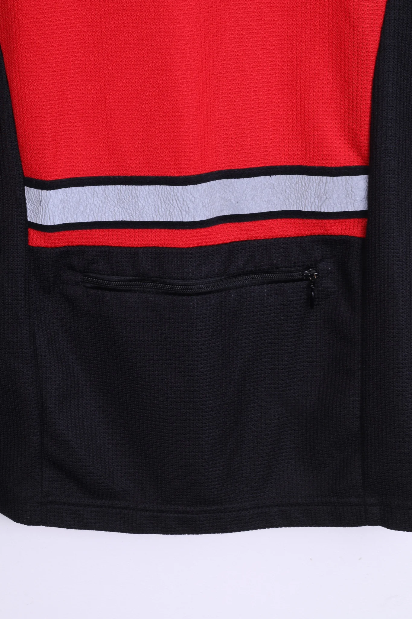 Loffler Mens S Biker Shirt Zip Neck Sportswear Red Summer Short Sleeve Cycling - Image 4