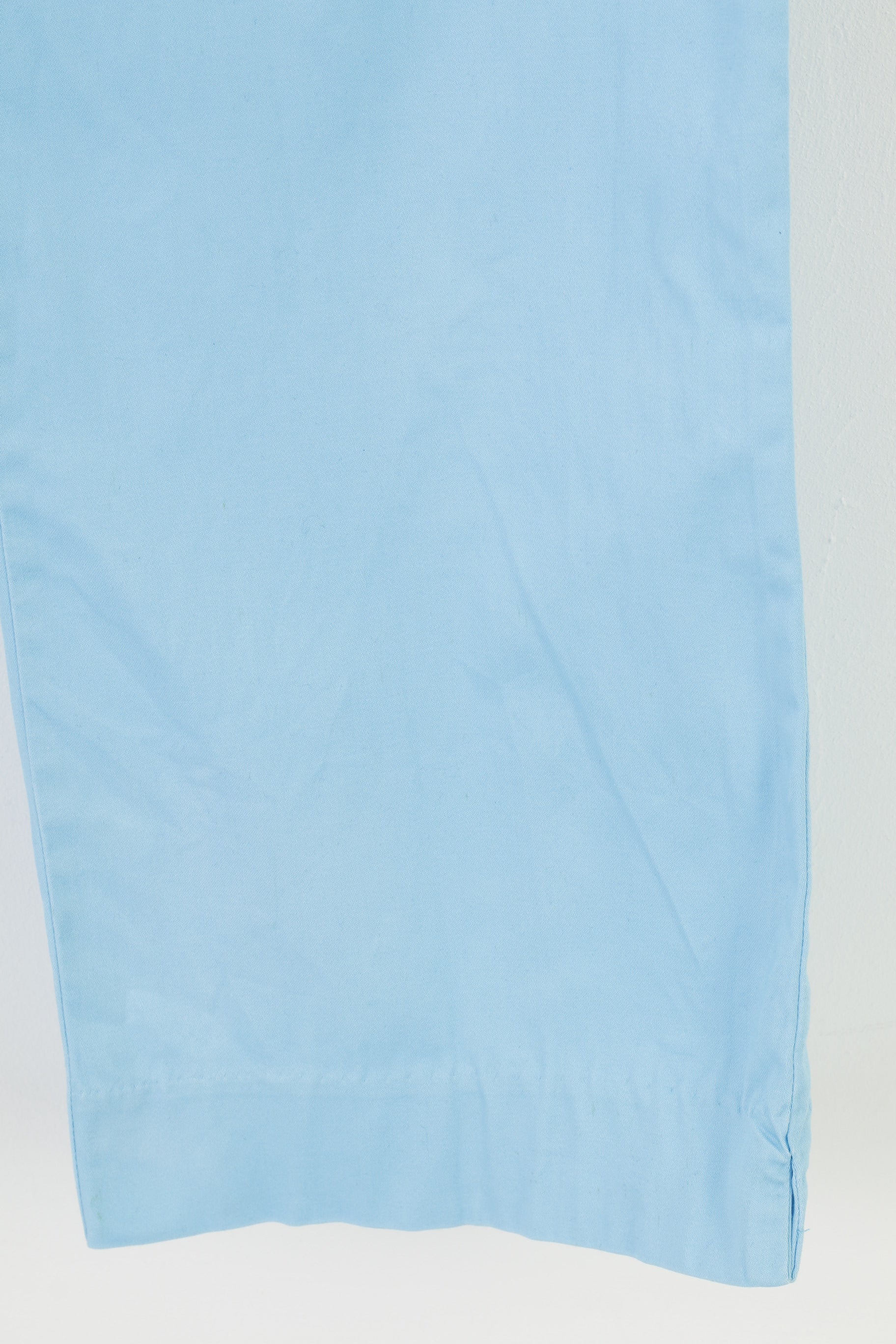Loud Mouth Men 34 Trousers Blue Elegant Cotton Pockets Belt Loops Wide Leg - Image 3