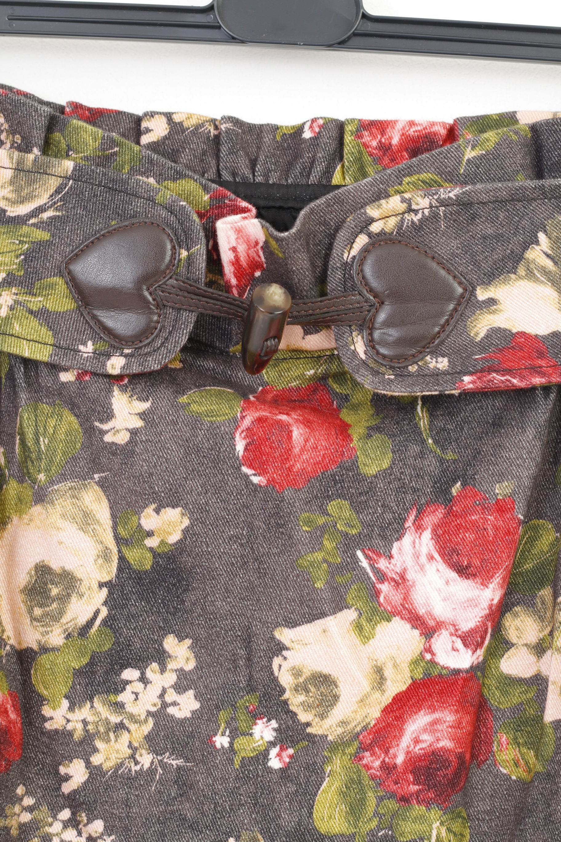 Love Moschino Women 6 S Skirt Cotton Floral Italy Multicolour Belted - Image 4