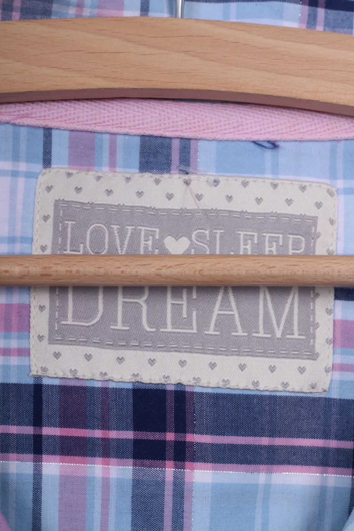 Love Sleep Dream Womens XL Pyjamas Check Purple Nightwear - Image 5