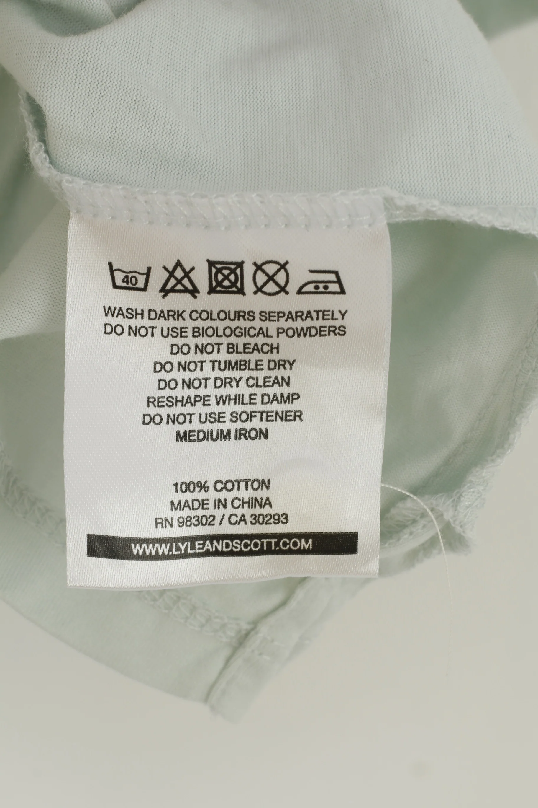 Lyle&Scott Men XL Polo Shirt Light Blue Cotton Collar EST 1874 Scotland Short Sleeve Top - Image 5