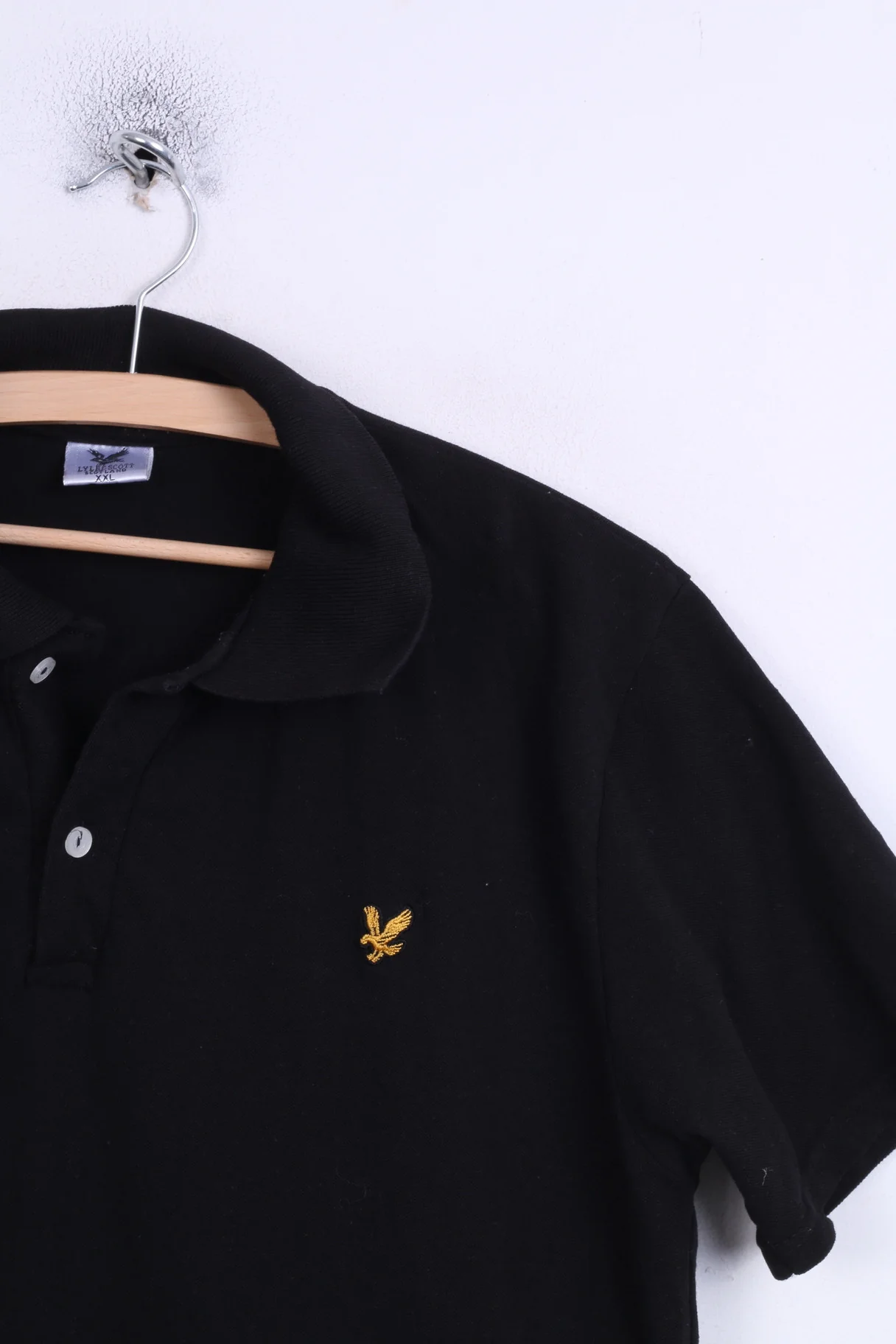 Lyle & Scott Mens 2XL Polo Shirt Black Cotton XXL Sport - Image 2