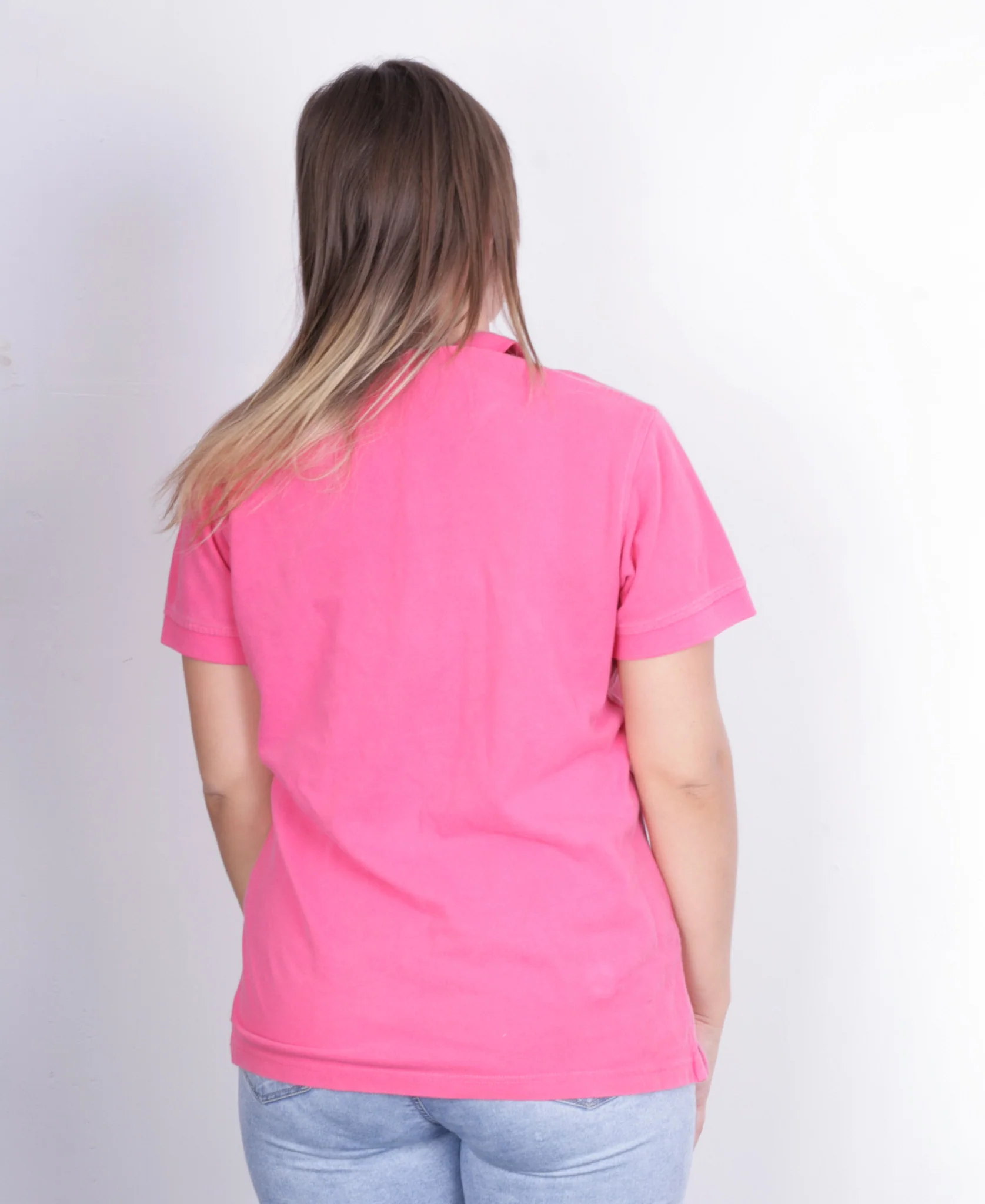Lyle & Scott Women M Polo Shirt Short Sleeve Cotton Pink Summer - Image 5