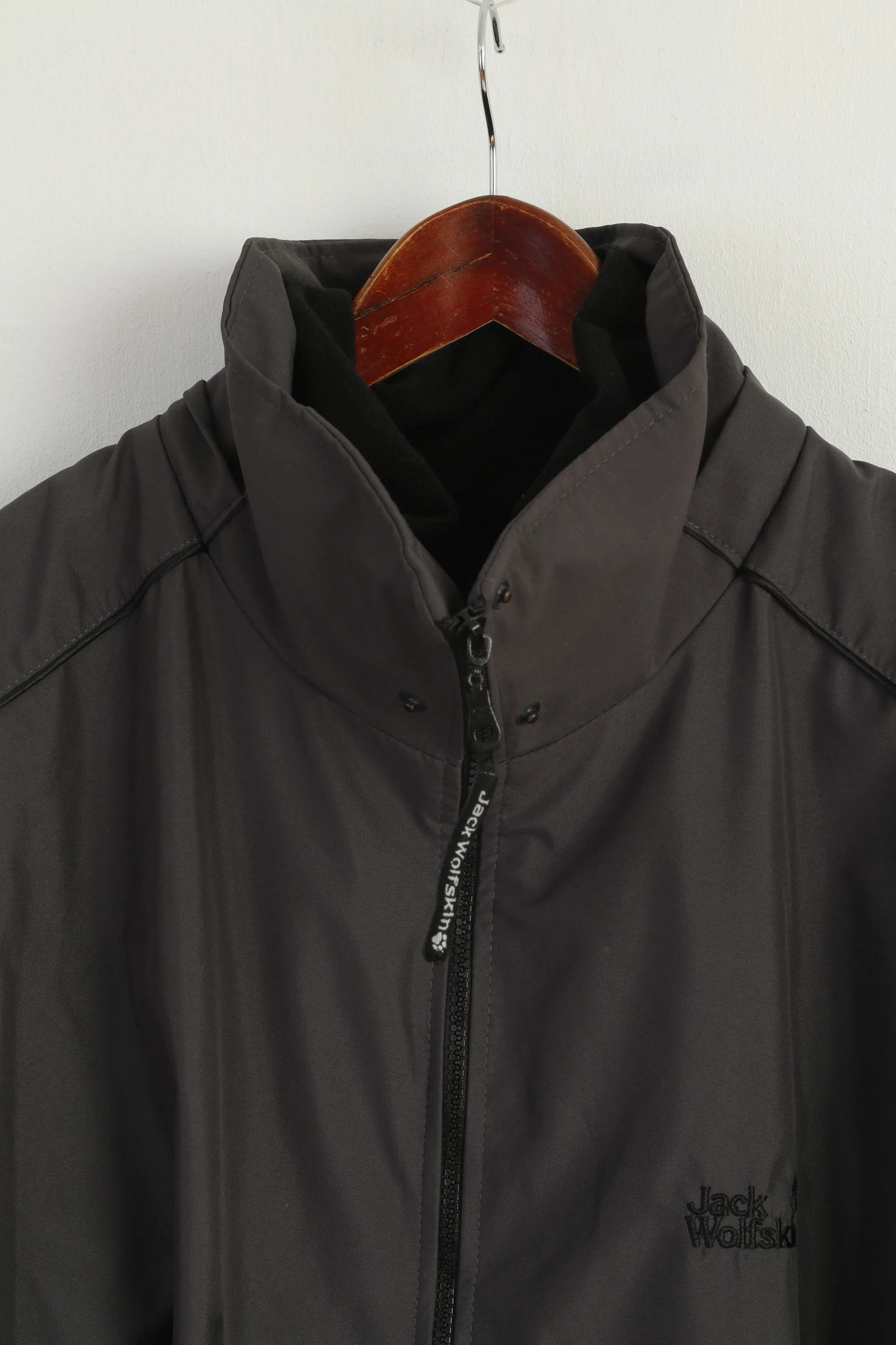Jack Wolfskin Men 6XL Jacket Gray Outdoor 2in1 Fleece Inside Full Zipper Top - Image 2