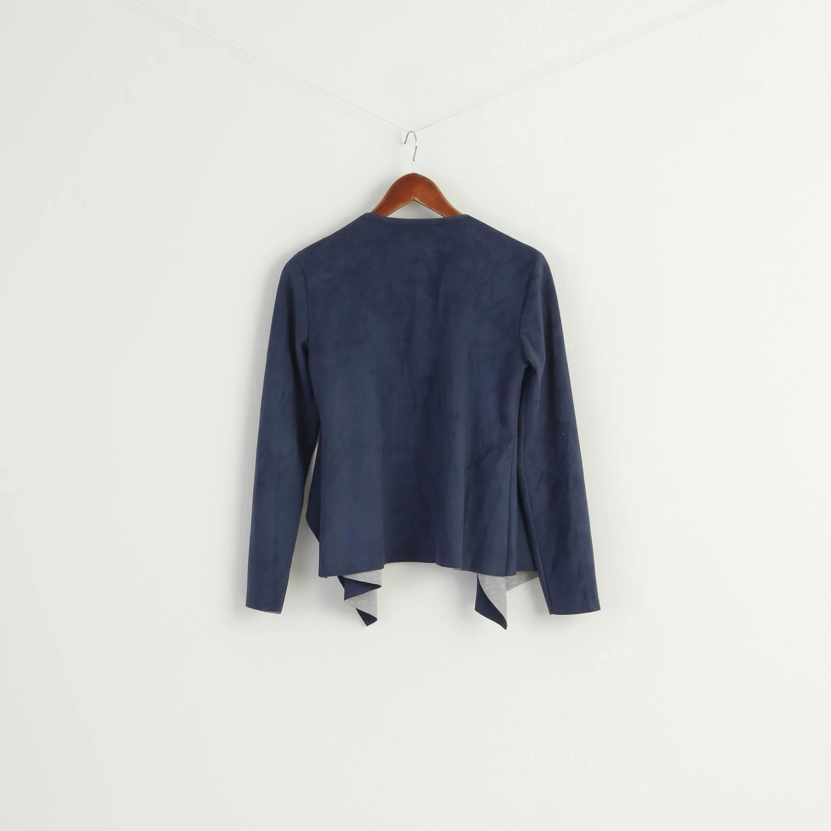 Luna Allegra Women M Blazer Navy Soft Open Front Made in Italy Casual Top - Image 6
