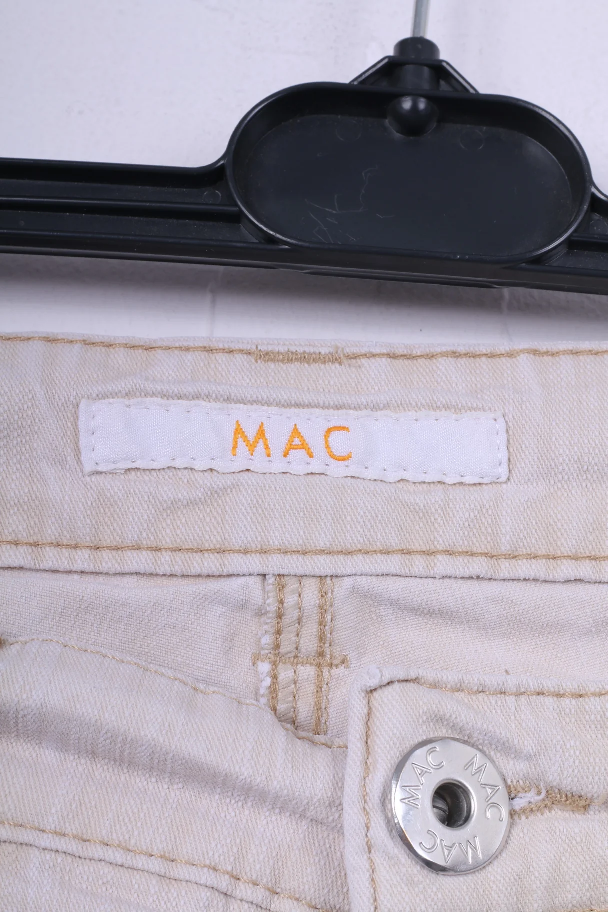 Mac Jeans Womens 40 W 30 Trousers Beige Cotton Melanie Magic Cotton - Image 3
