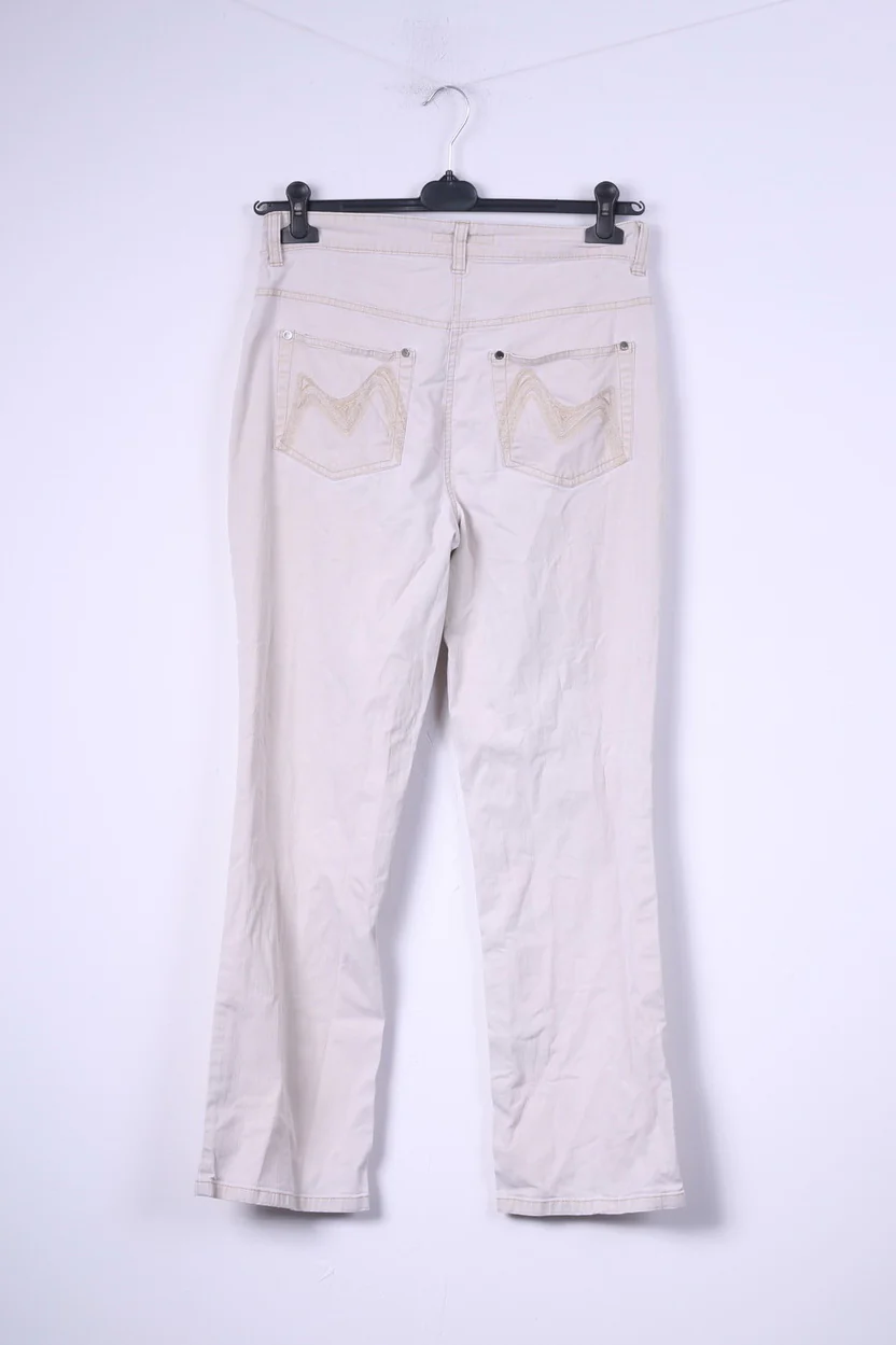 Mac Jeans Womens 40 W 30 Trousers Beige Cotton Melanie Magic Cotton - Image 6