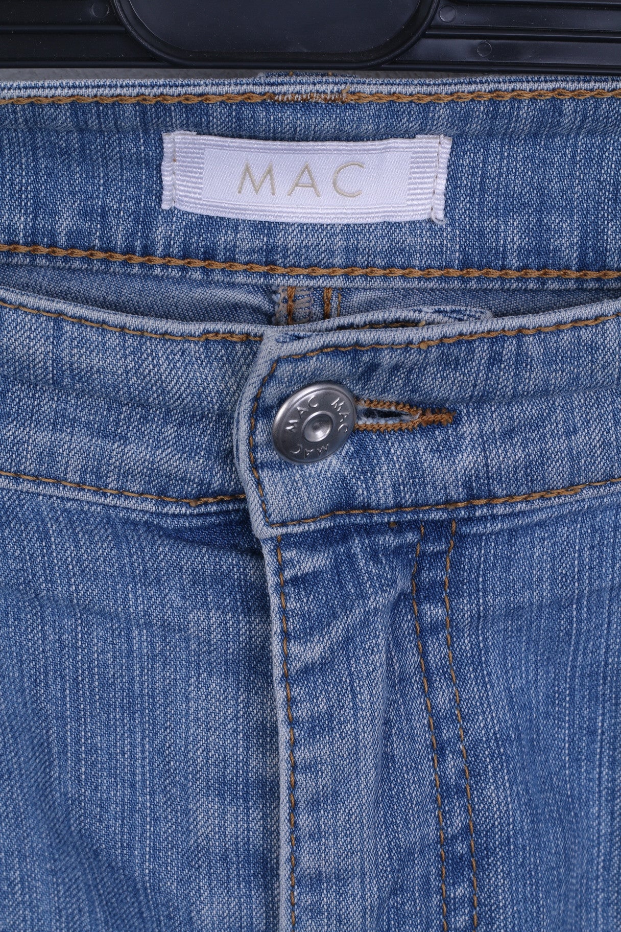 MAC Jeans Womens 46/32 Trousers Denim Jeans Blue Light Wash Cotton - Image 2