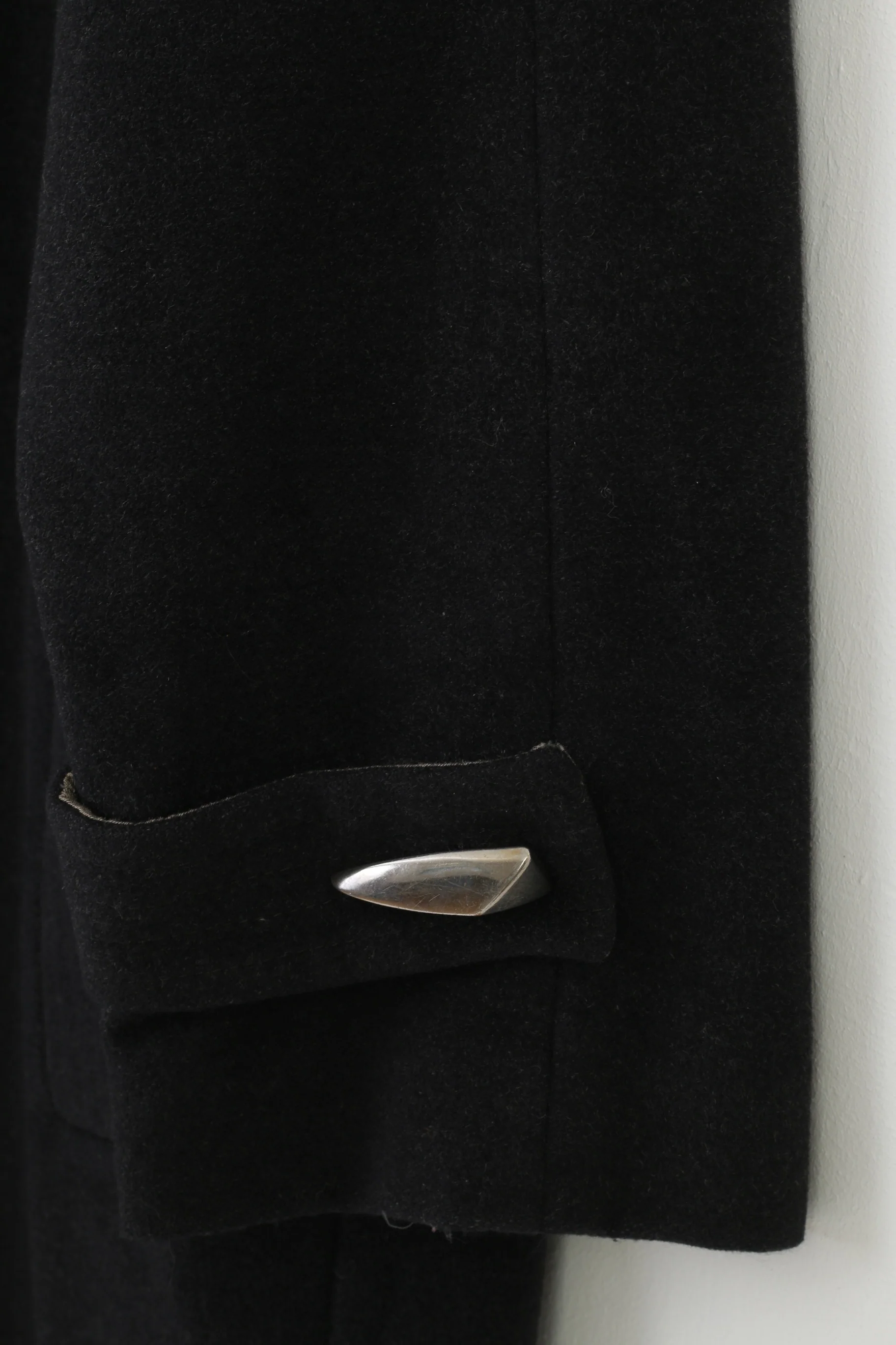 Petite M Mademoiselle Woman 12 S Coat Charcoal Vintage Petite Collar Shoulder Pads Top - Image 3