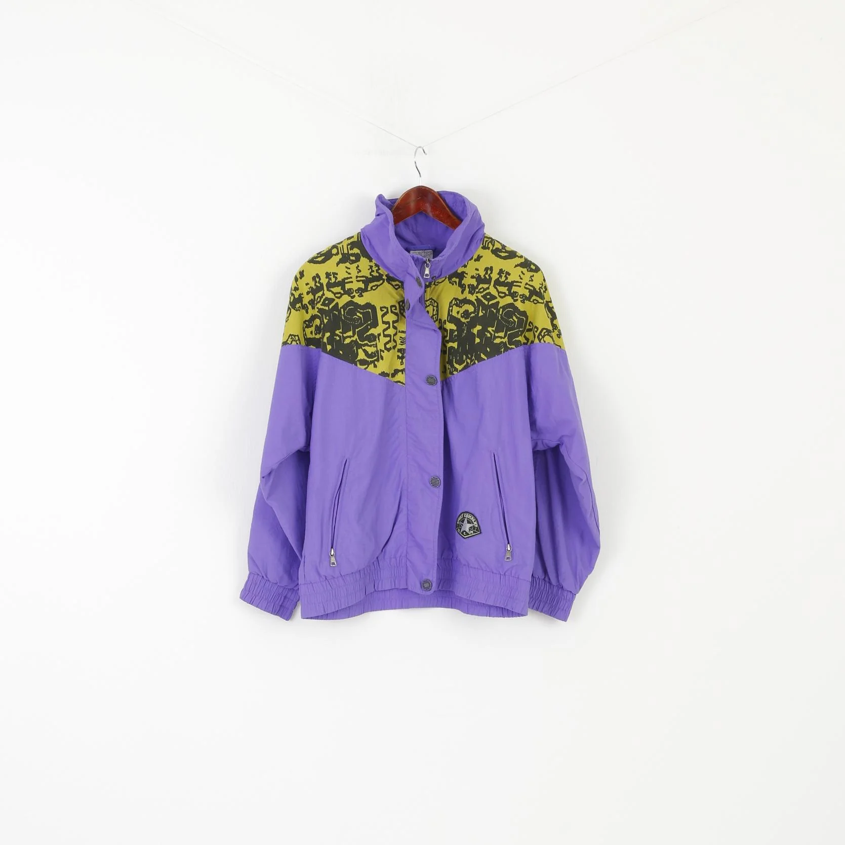 MAIER Sport Company Women 40 M Jacket Purple Vintage 80s Nylon Bomber Top - Image 2
