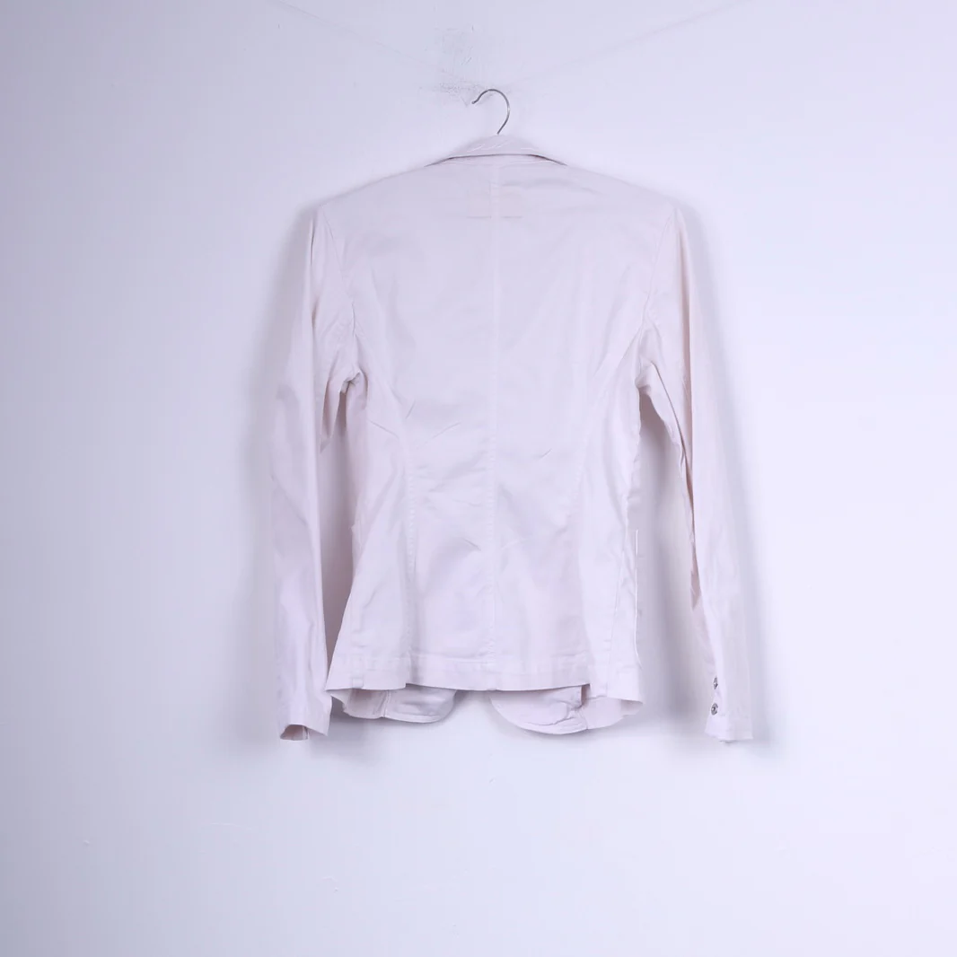 Marc Aurel Jeans Womens S Blazer White Jacket Single Breasted Cotton Top - Image 6